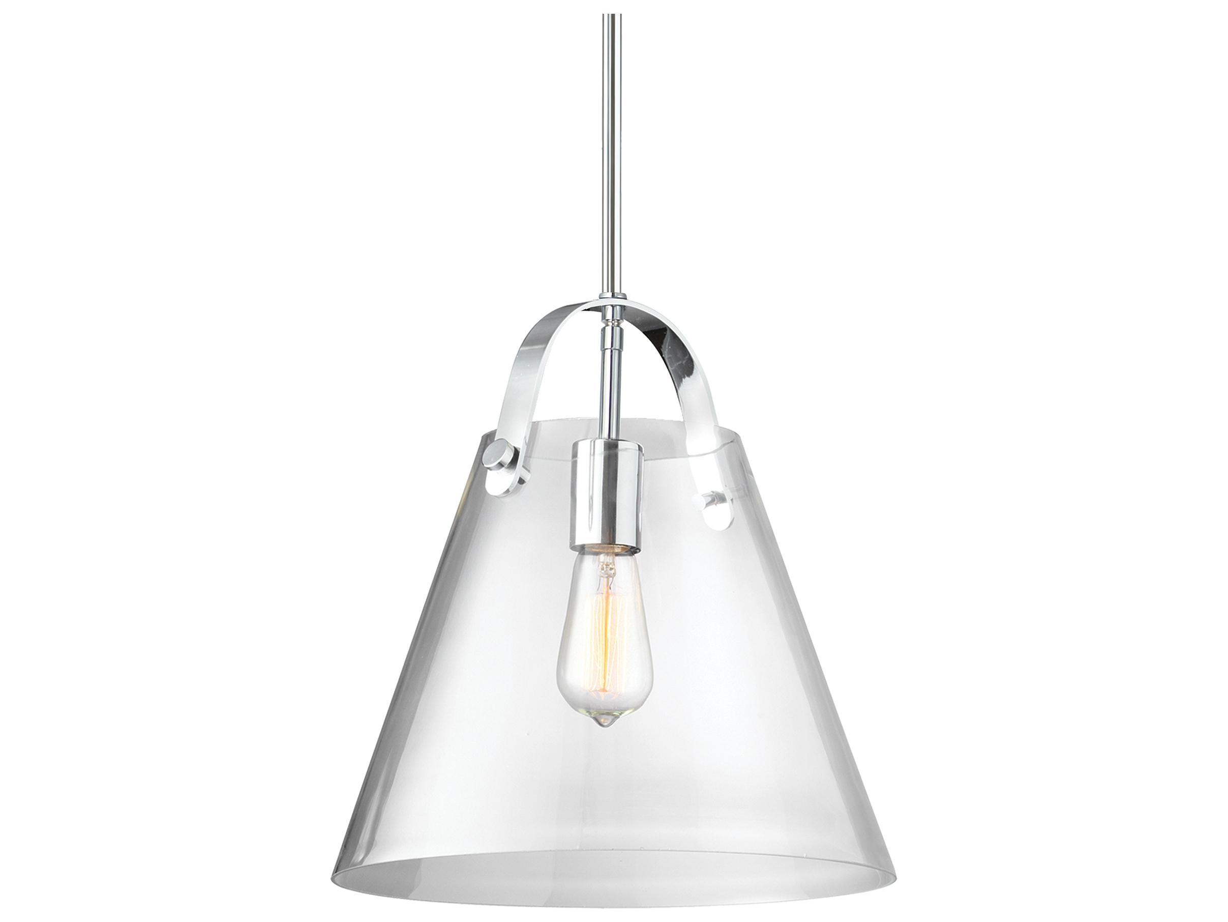 Dainolite Polly 1-Light Polished Chrome Drum Pendant