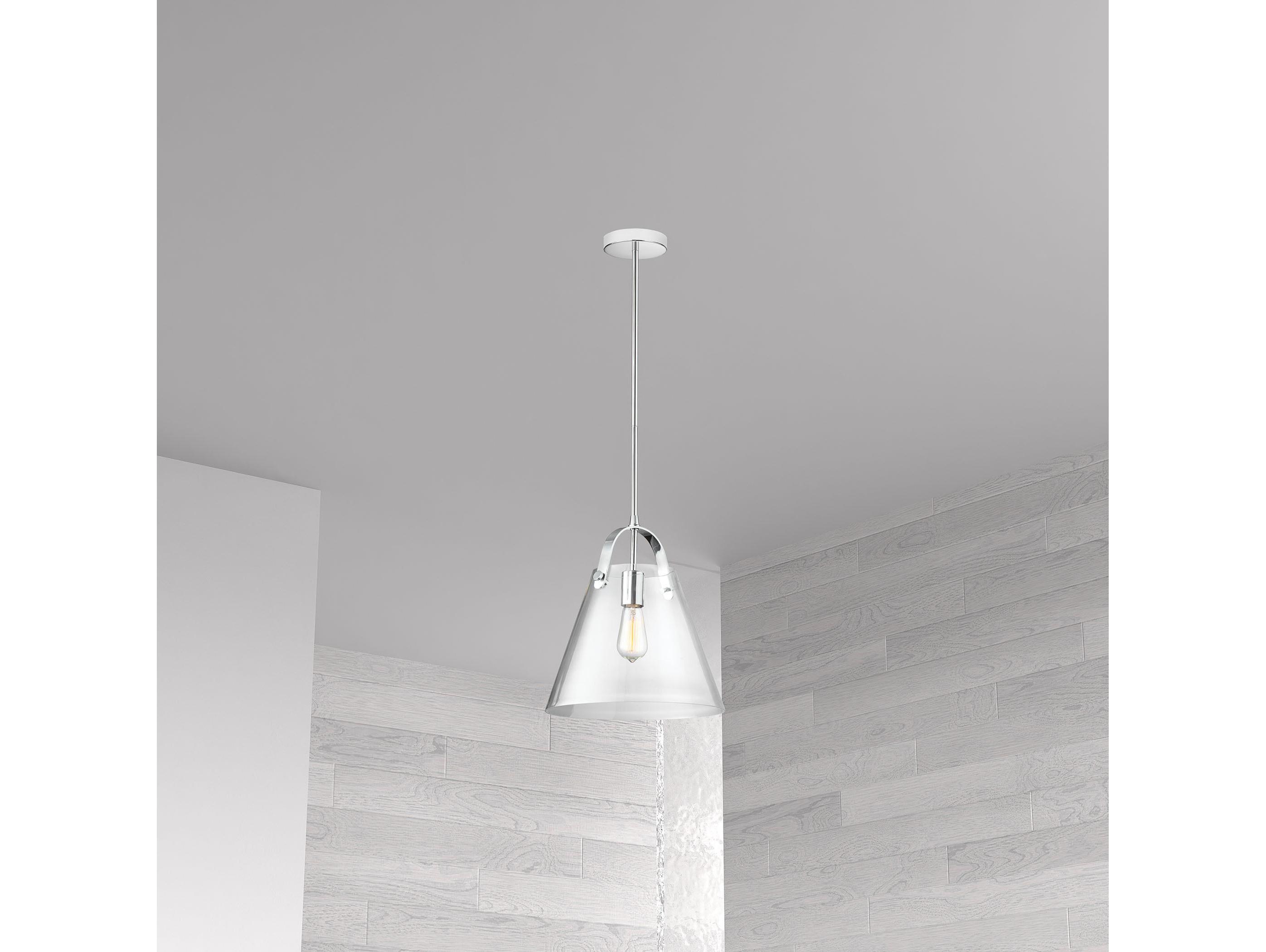 Dainolite Polly 1-Light Polished Chrome Drum Pendant