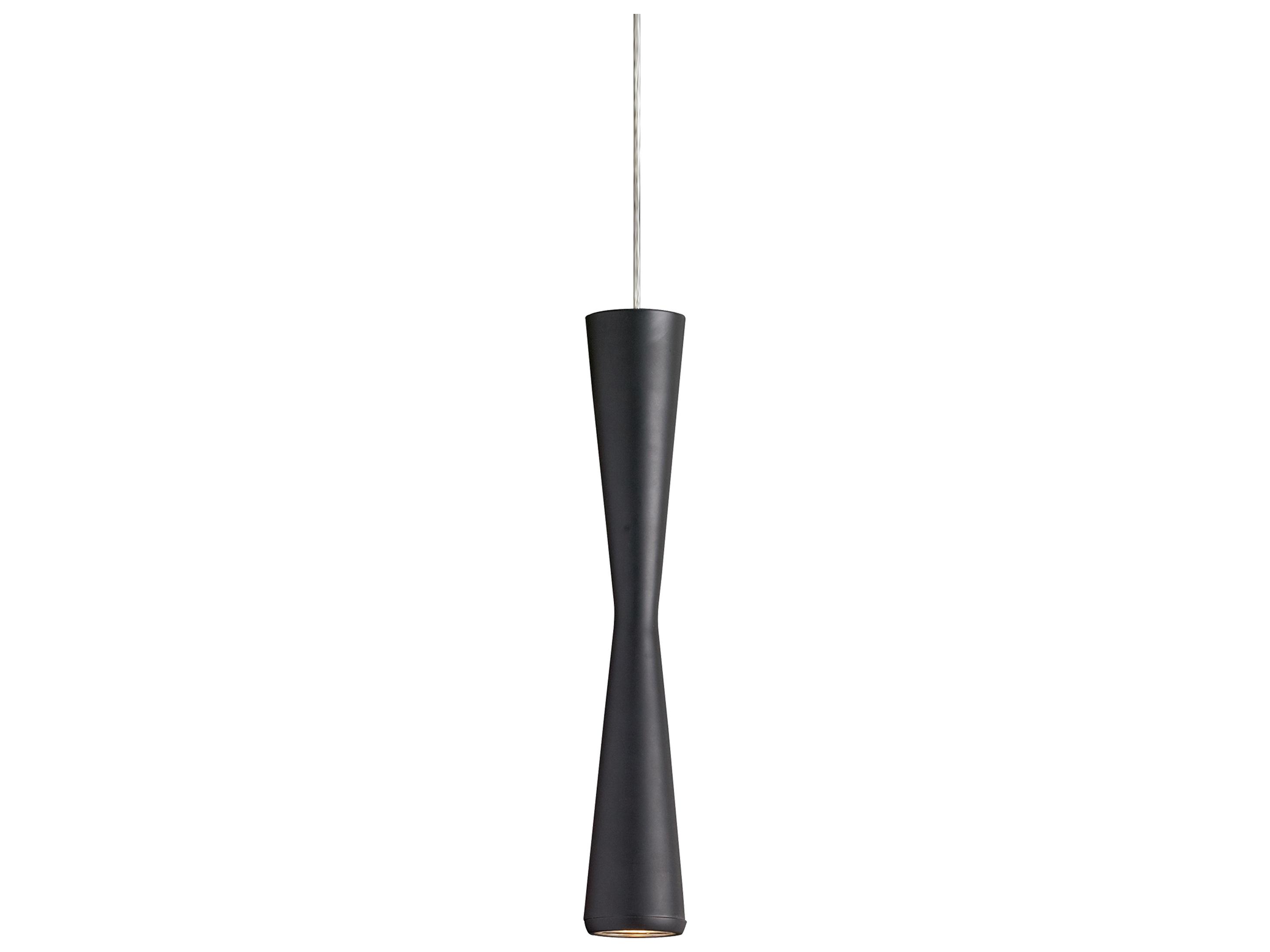 Dainolite Percita 1-Light Matte Black Linear Mini Pendant