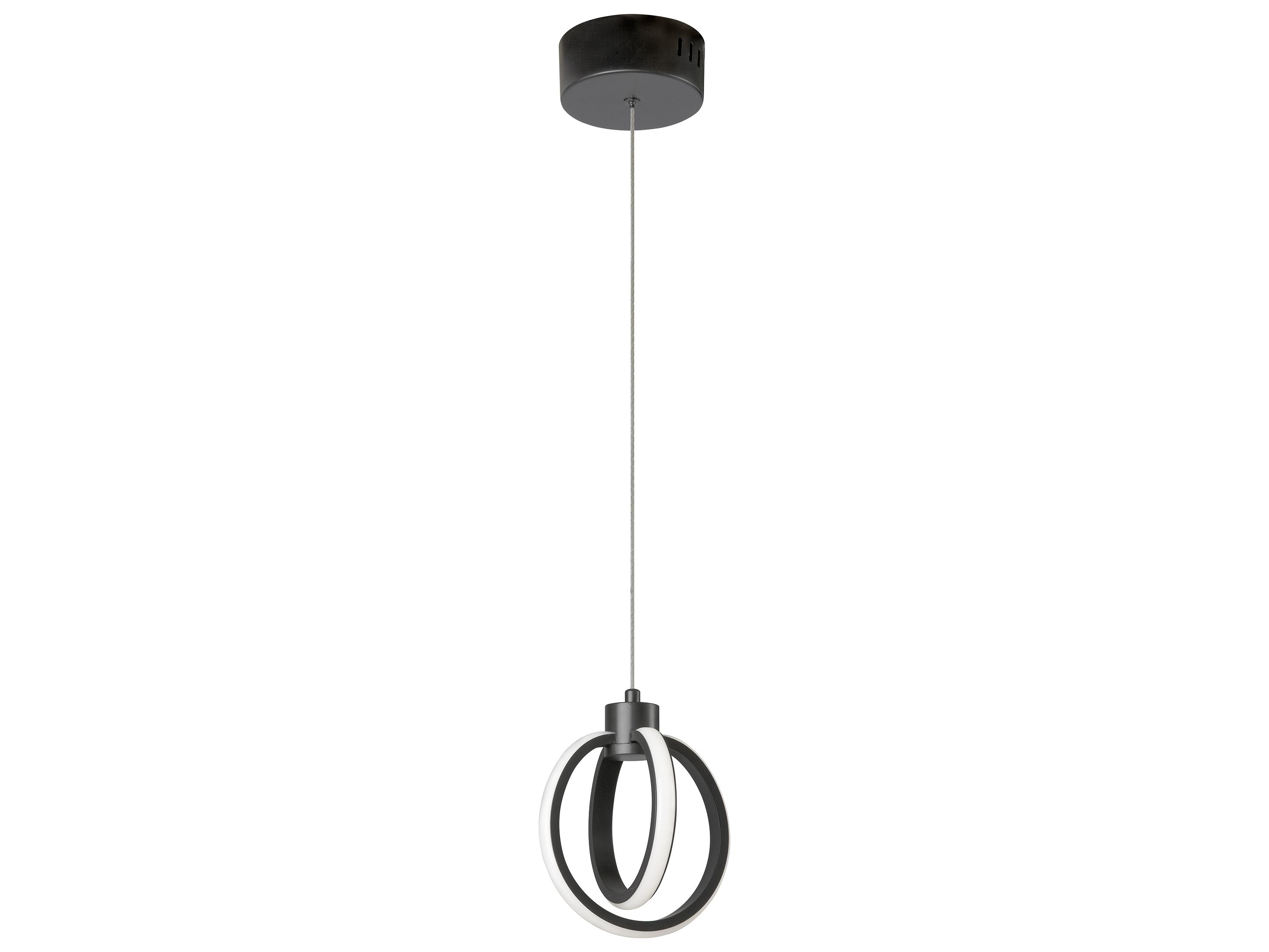 Dainolite Parson 1-Light Matte Black White Round Mini Pendant