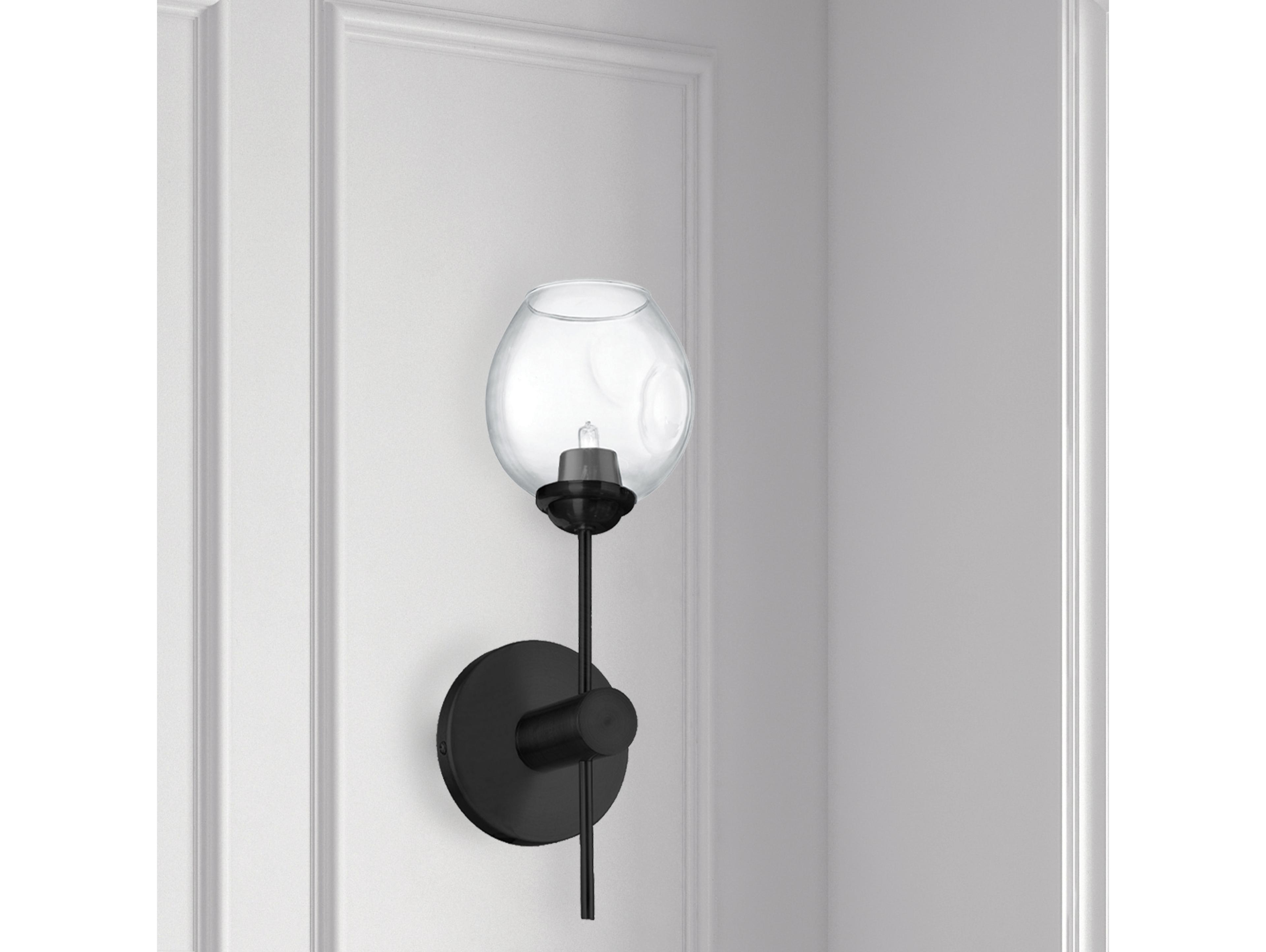 Dainolite Abii 1-Light Matte Black Wall Sconce