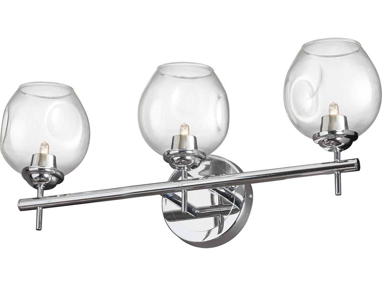 Dainolite Abii 3-Light Polished Chrome Vanity Light