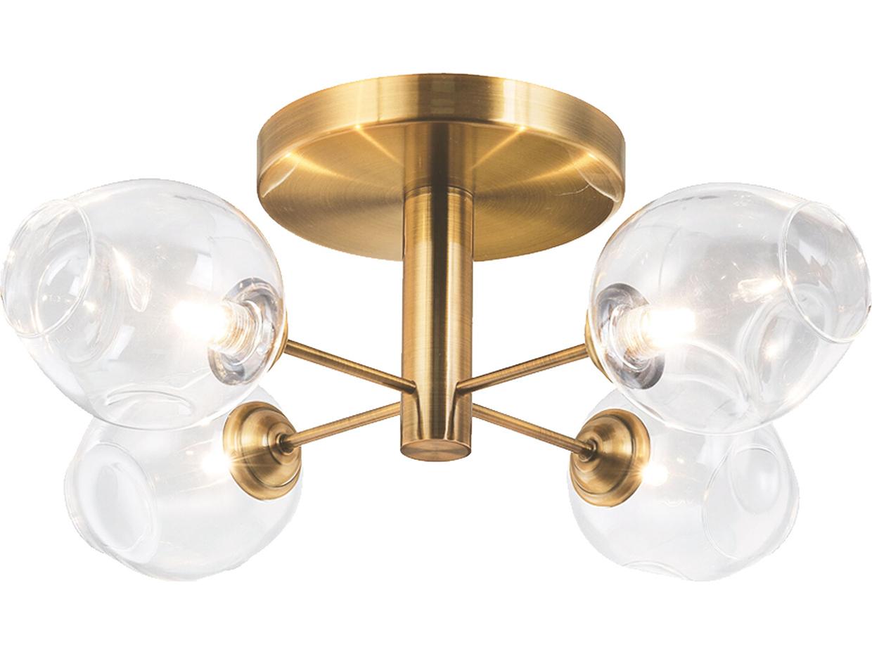 Dainolite Abii 4-Light Vintage Bronze Semi Flush Mount