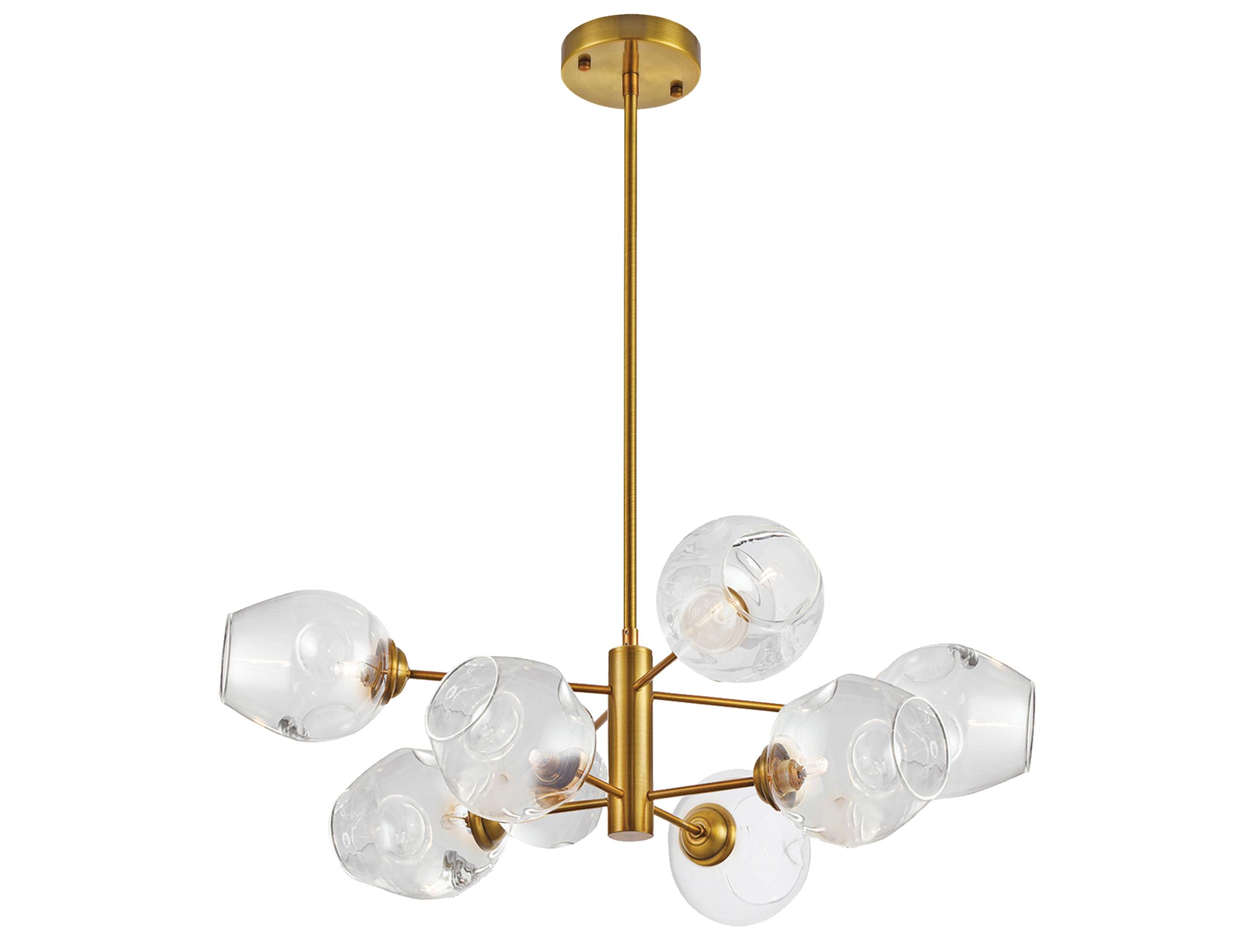 Dainolite Abii 8-Light Vintage Bronze Globe Chandelier