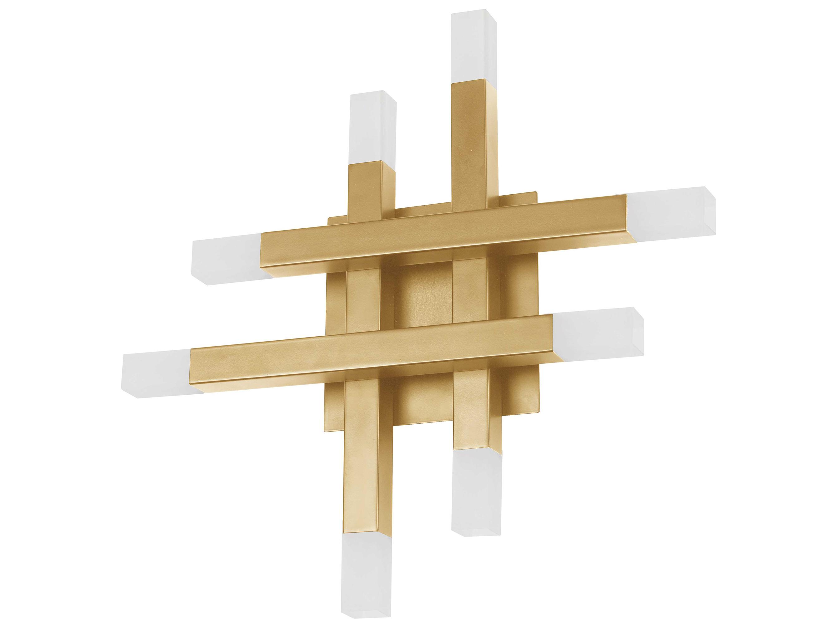 Dainolite Acasia 8-Light Aged Brass Wall Sconce