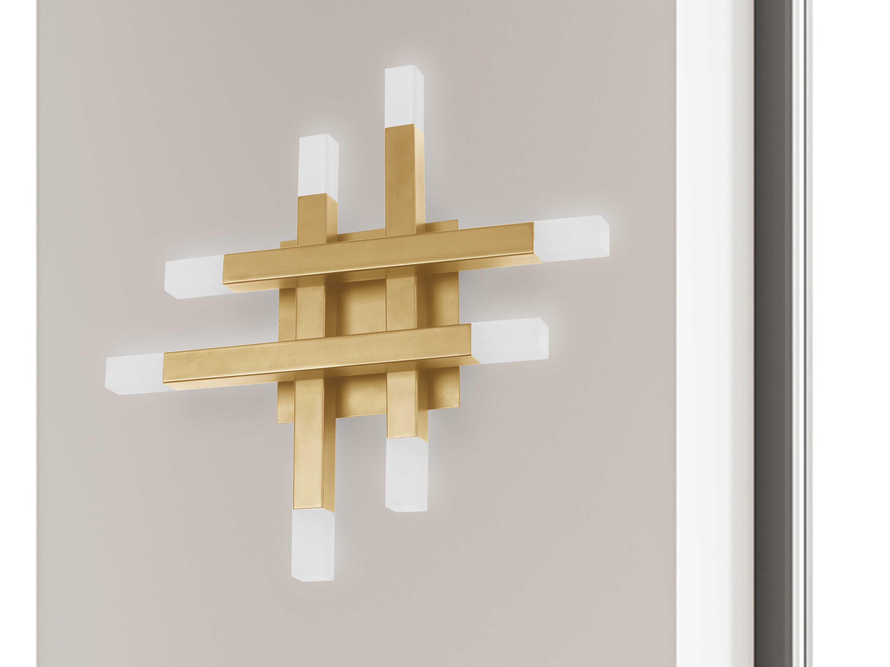 Dainolite Acasia 8-Light Aged Brass Wall Sconce