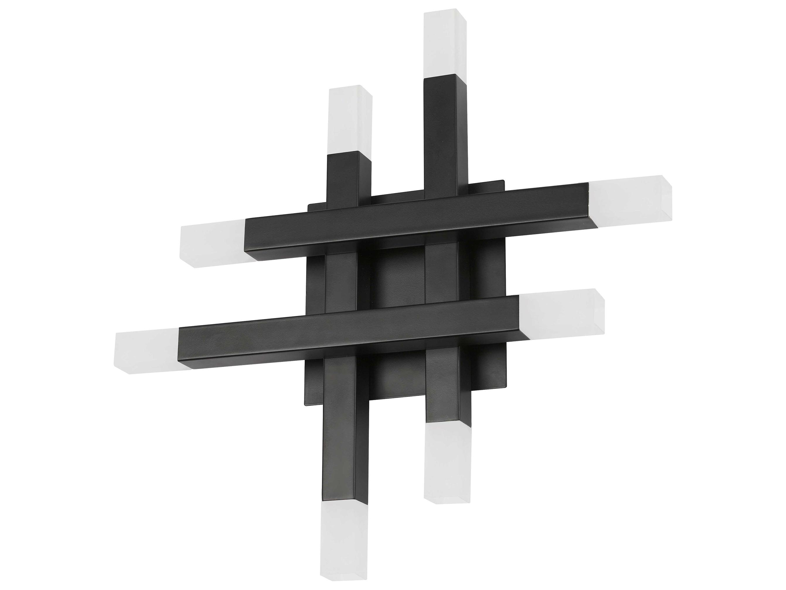Dainolite Acasia 8-Light Matte Black Wall Sconce