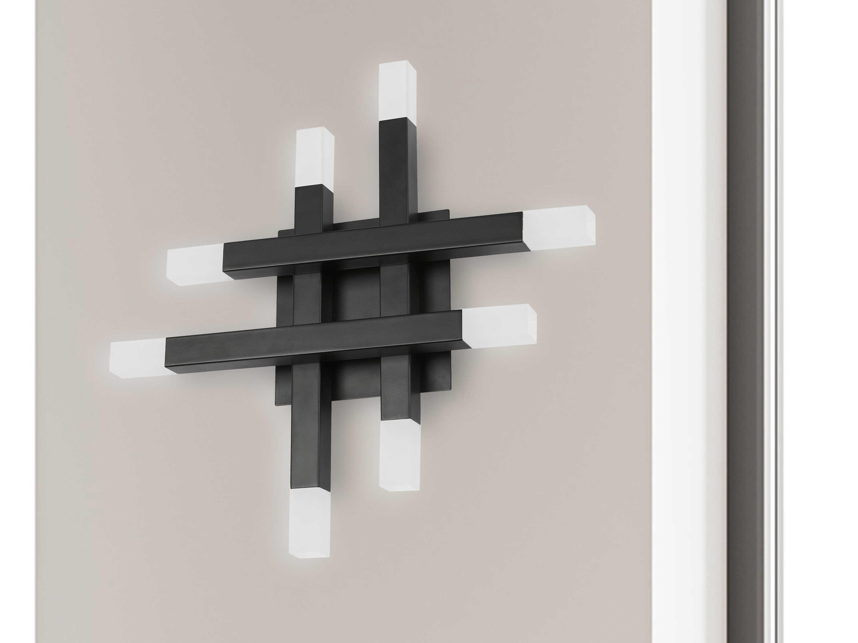 Dainolite Acasia 8-Light Matte Black Wall Sconce