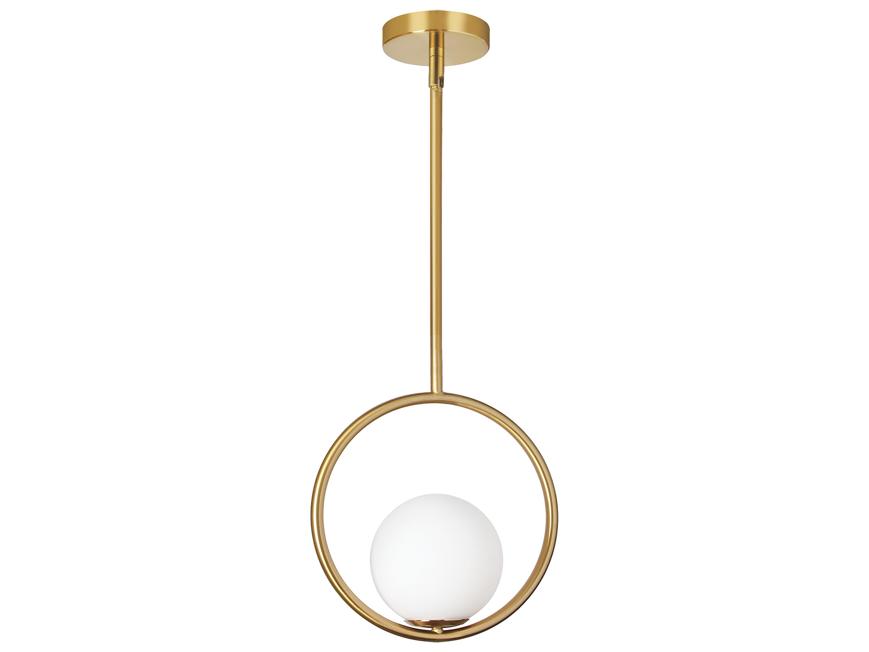 Dainolite Adrienna 1-Light Aged Brass Globe Mini Pendant