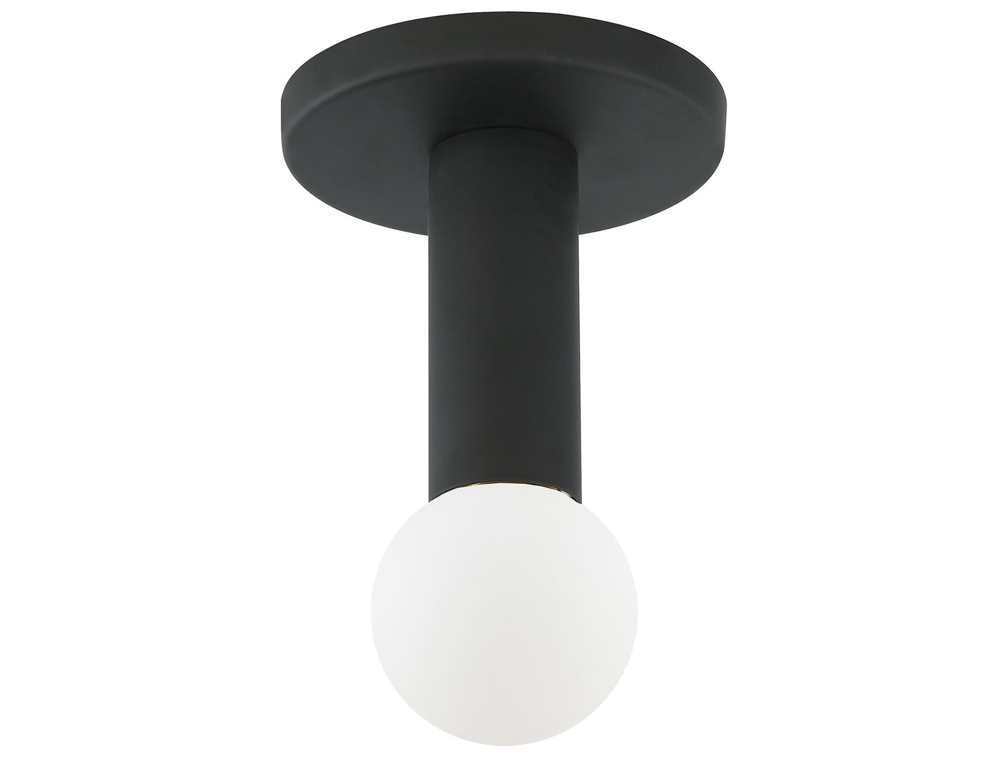 Dainolite Adams 1-Light Matte Black Flush Mount
