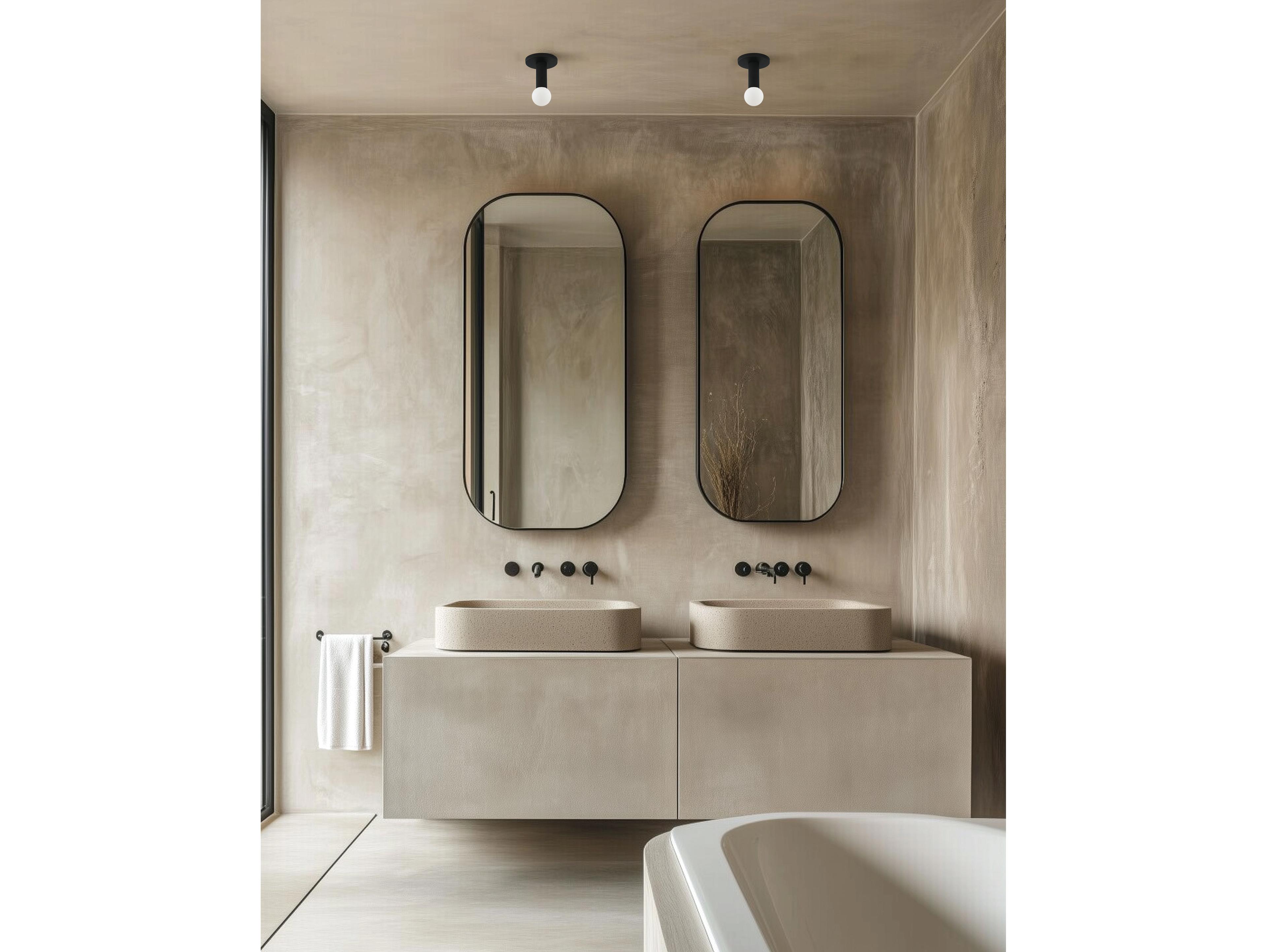 Dainolite Adams 1-Light Matte Black Flush Mount