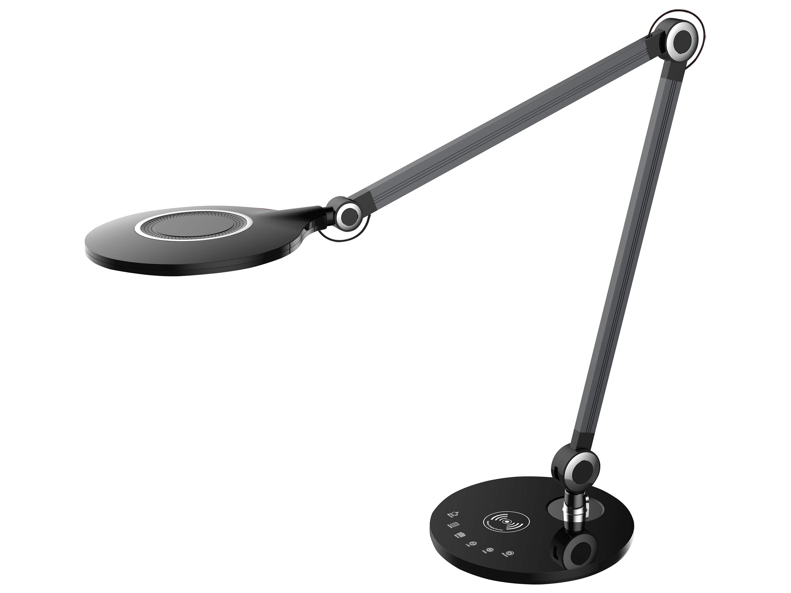 Dainolite Alina Black Brushed Aluminum Desk Lamp