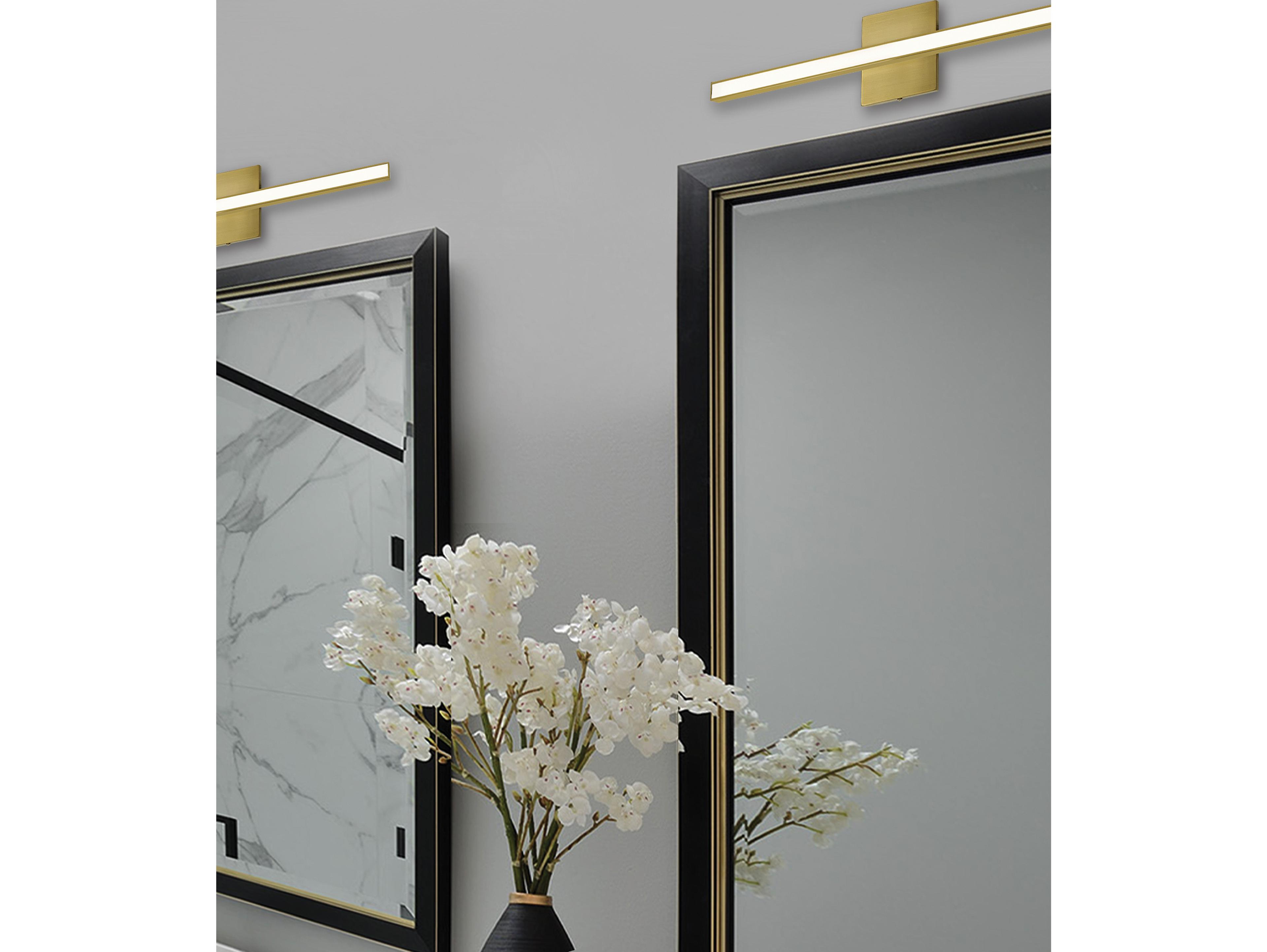 Dainolite Alexander 1-Light Aged Brass Vanity Light