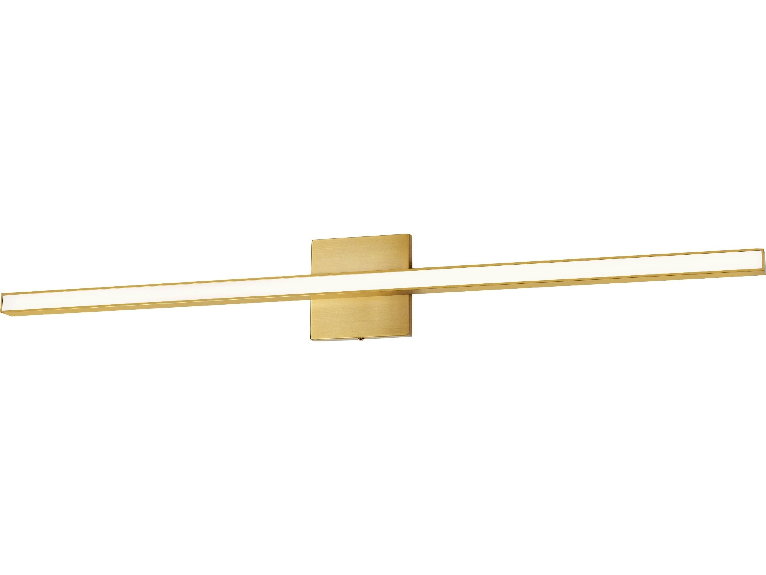 Dainolite Alexander 1-Light Aged Brass Vanity Light