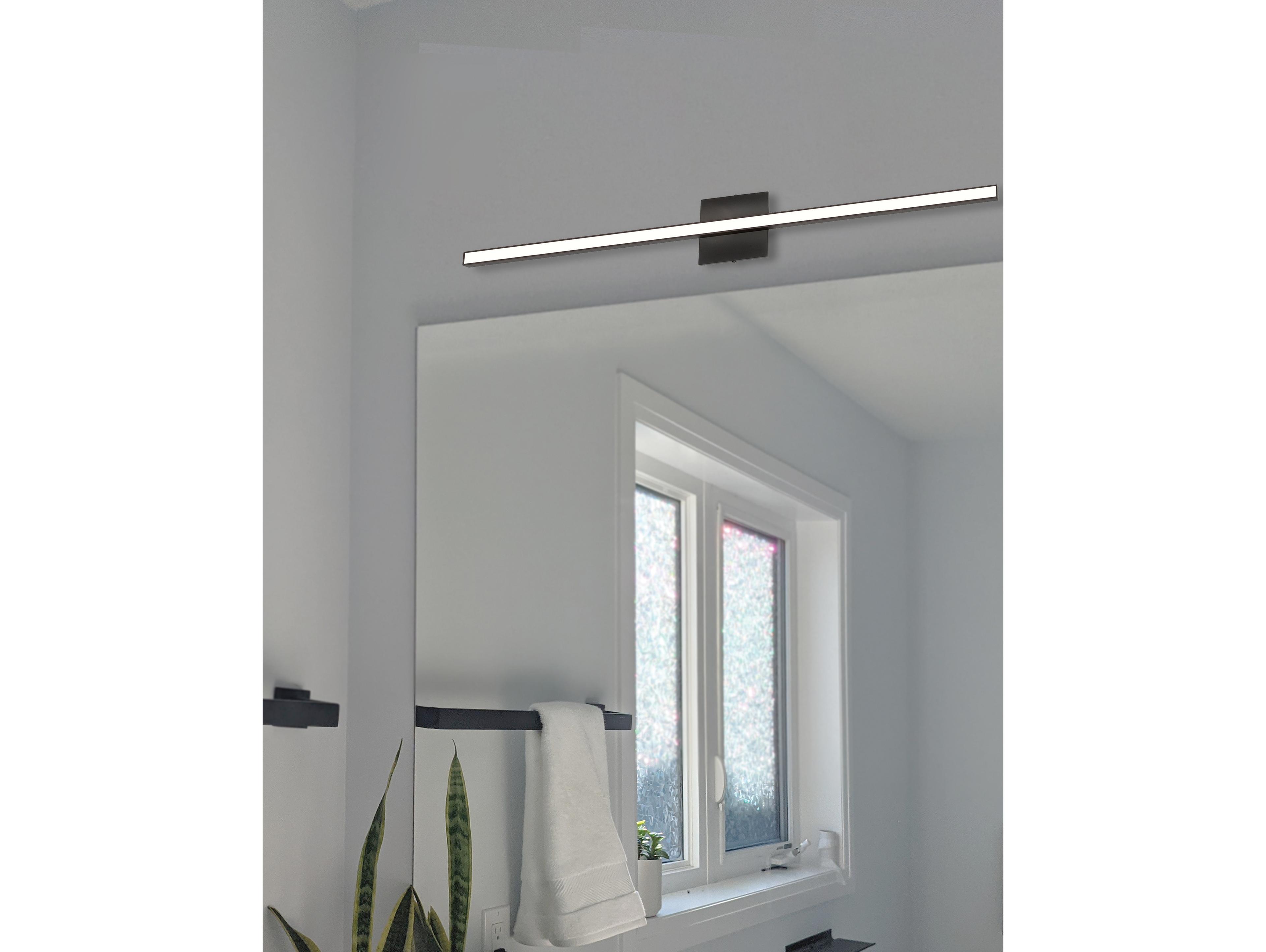 Dainolite Alexander 1-Light Matte Black Vanity Light