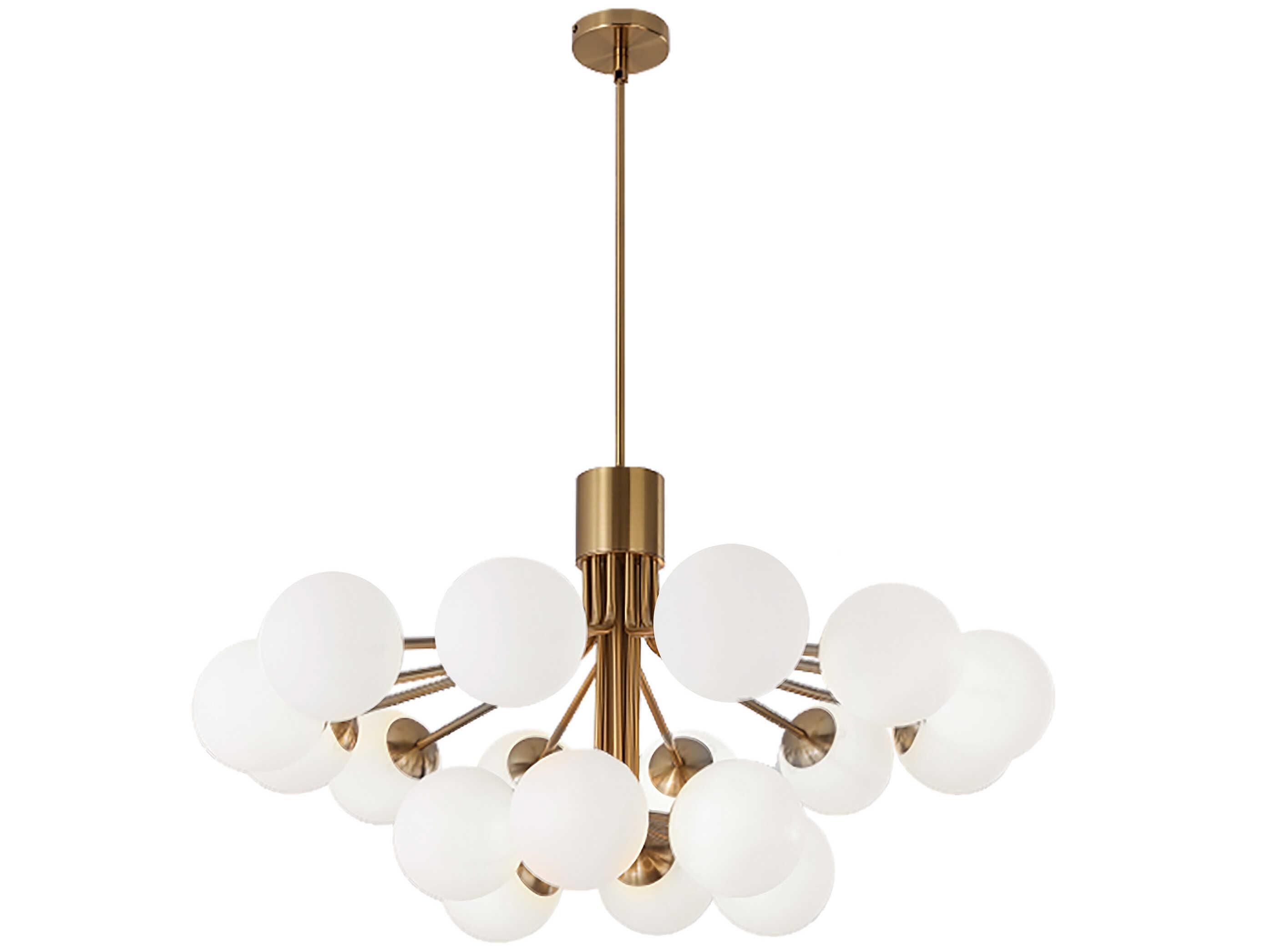 Dainolite Amanda 18-Light Aged Brass Globe Pendant
