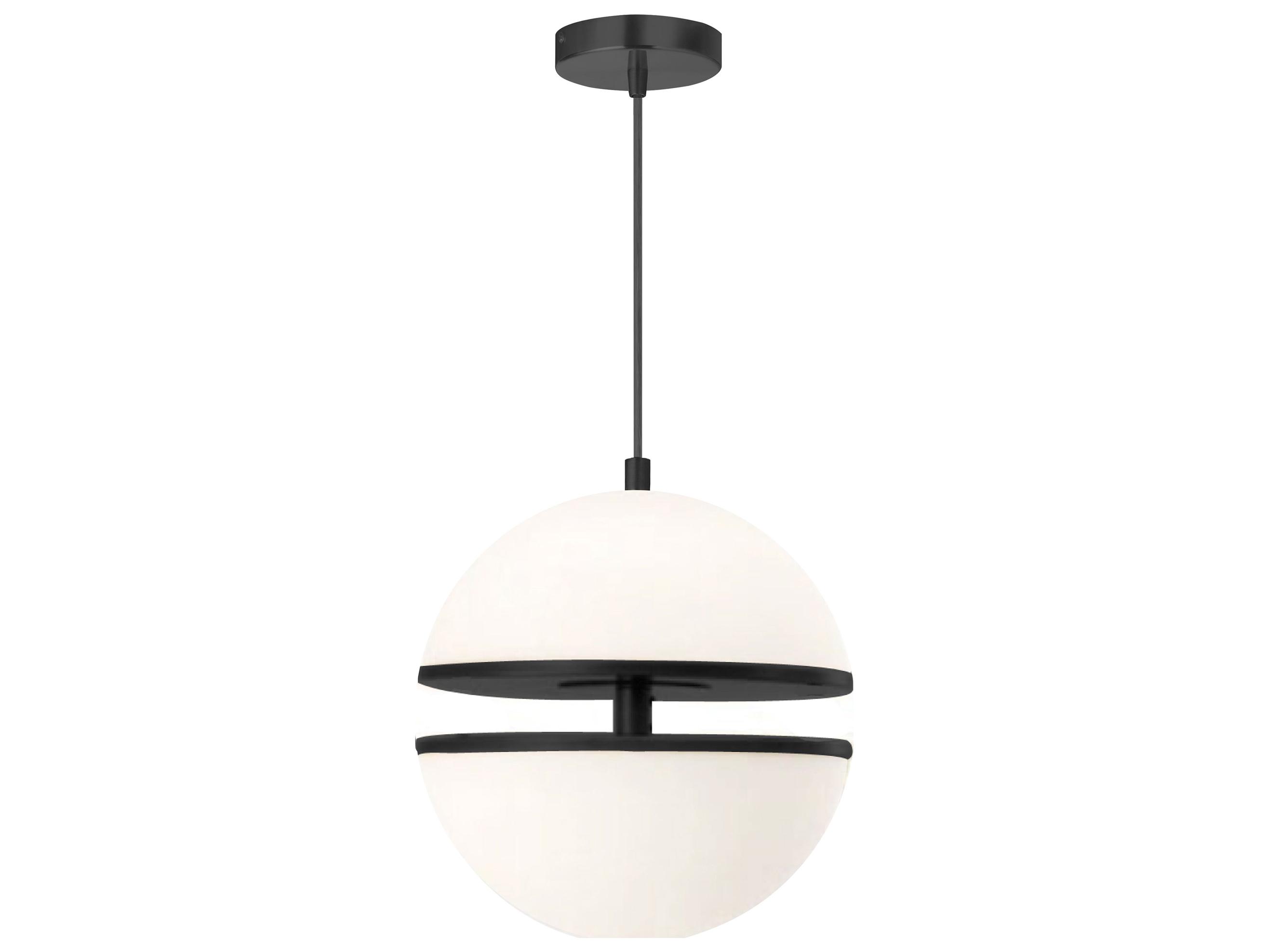 Dainolite Atomic 2-Light Matte Black Globe Mini Pendant
