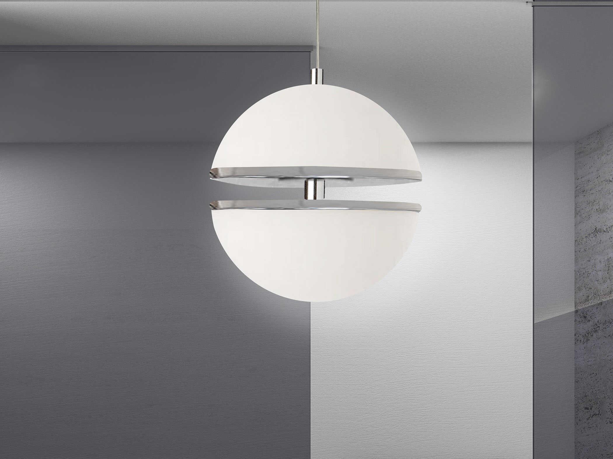 Dainolite Atomic 2-Light Polished Chrome Globe Mini Pendant