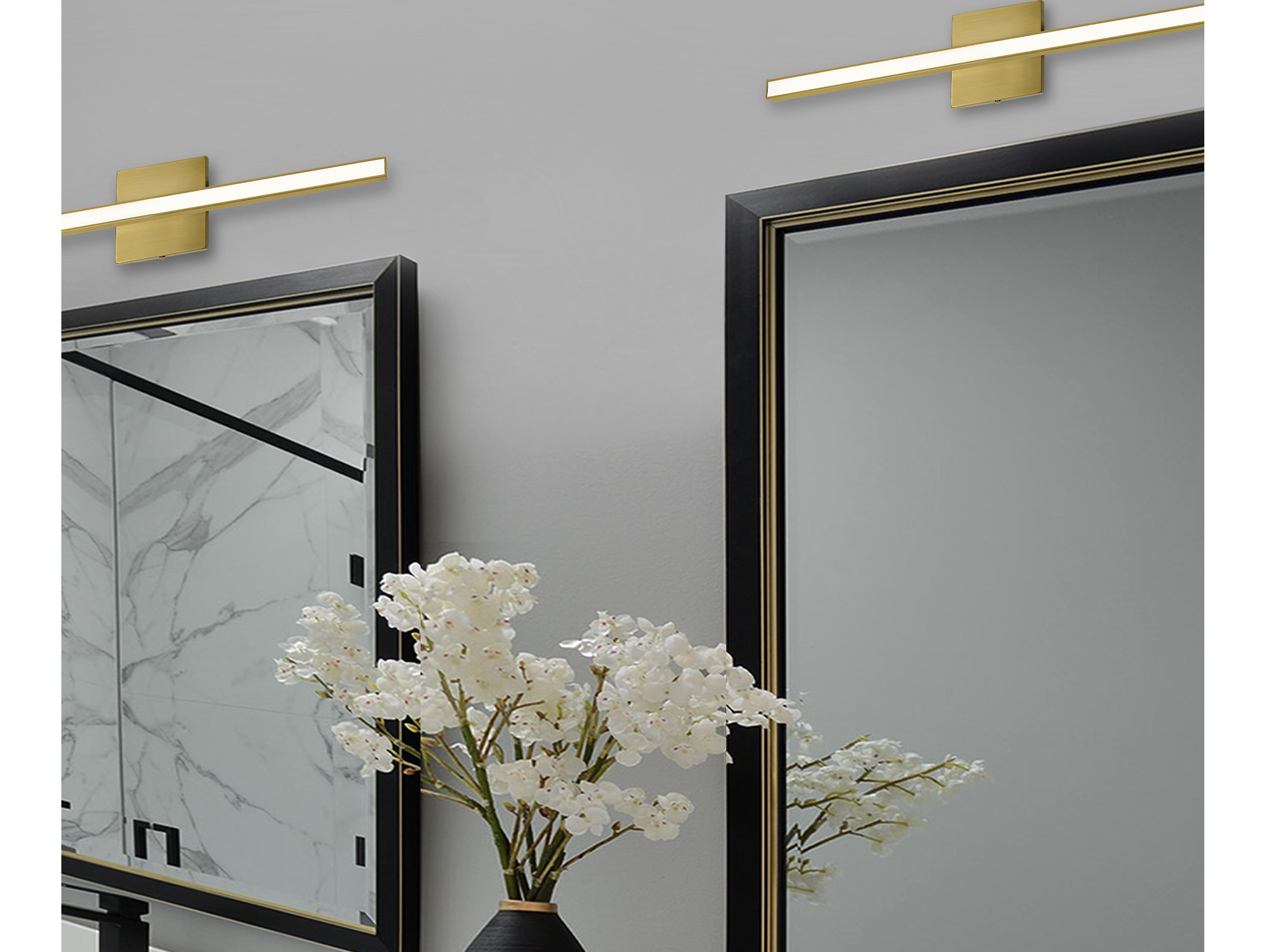 Dainolite Arandel 1-Light Aged Brass Vanity Light