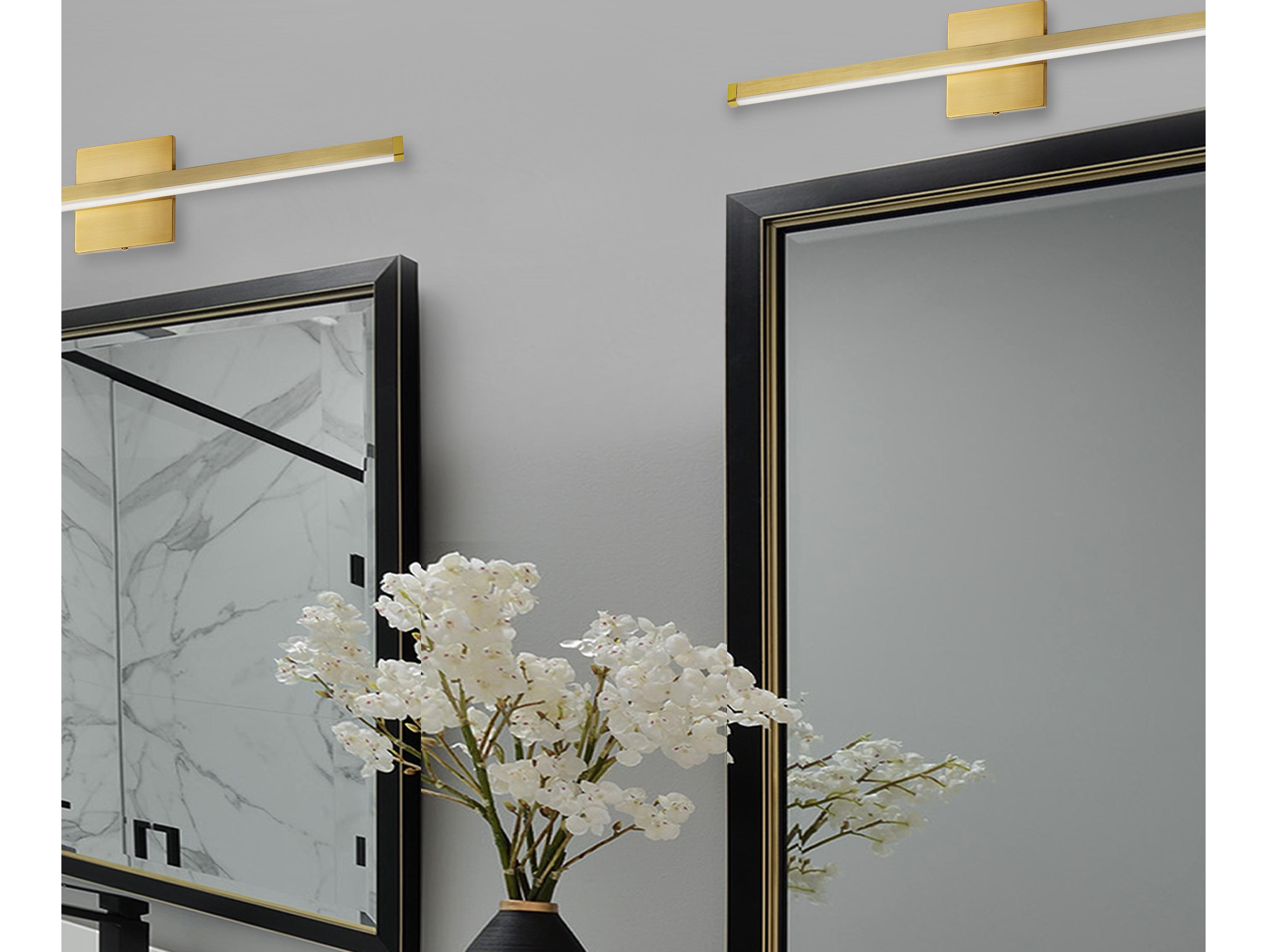 Dainolite Arandel 1-Light Aged Brass Vanity Light