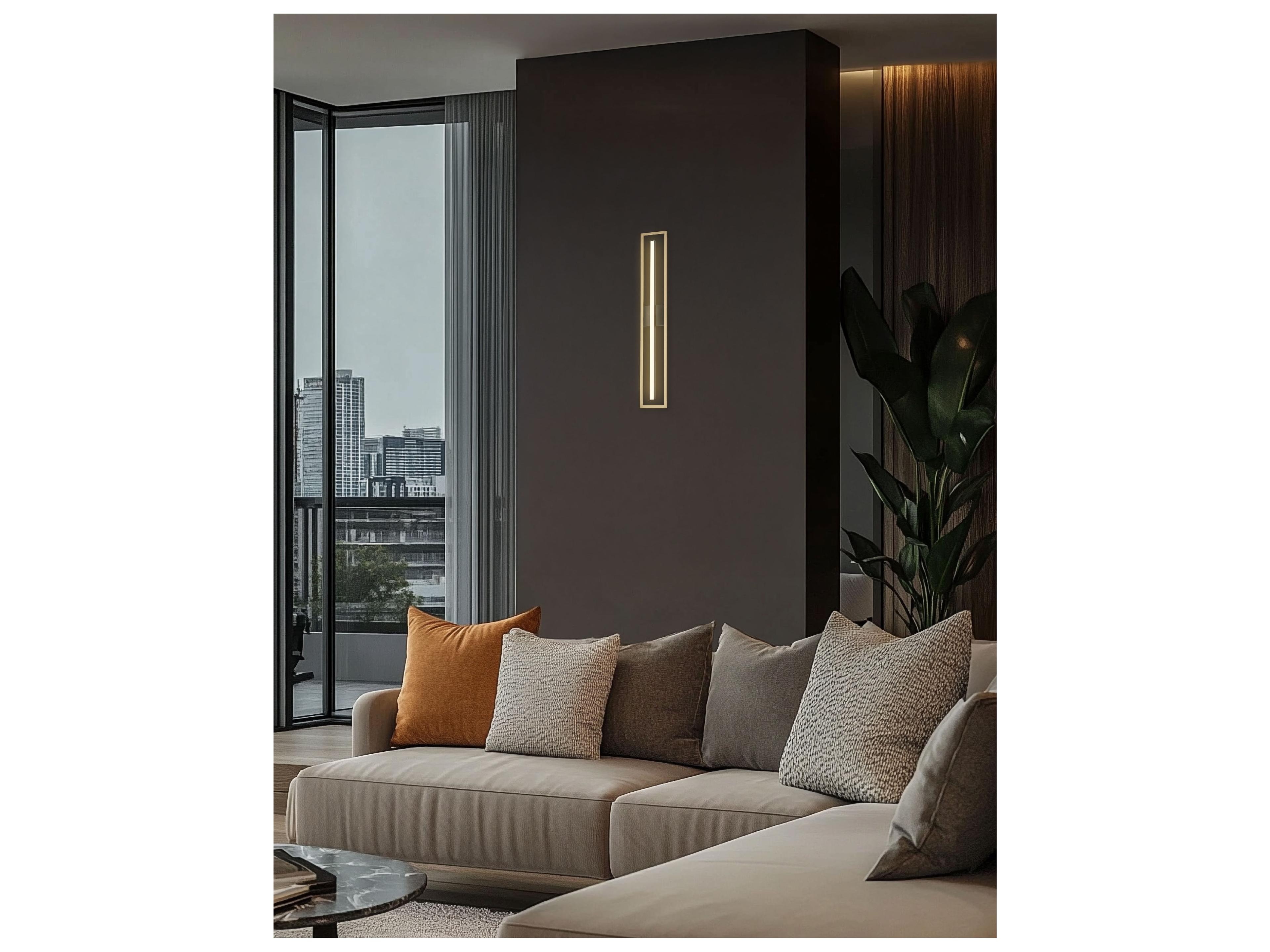 Dainolite Arandel 1-Light Aged Brass & Matte Black Vanity Light