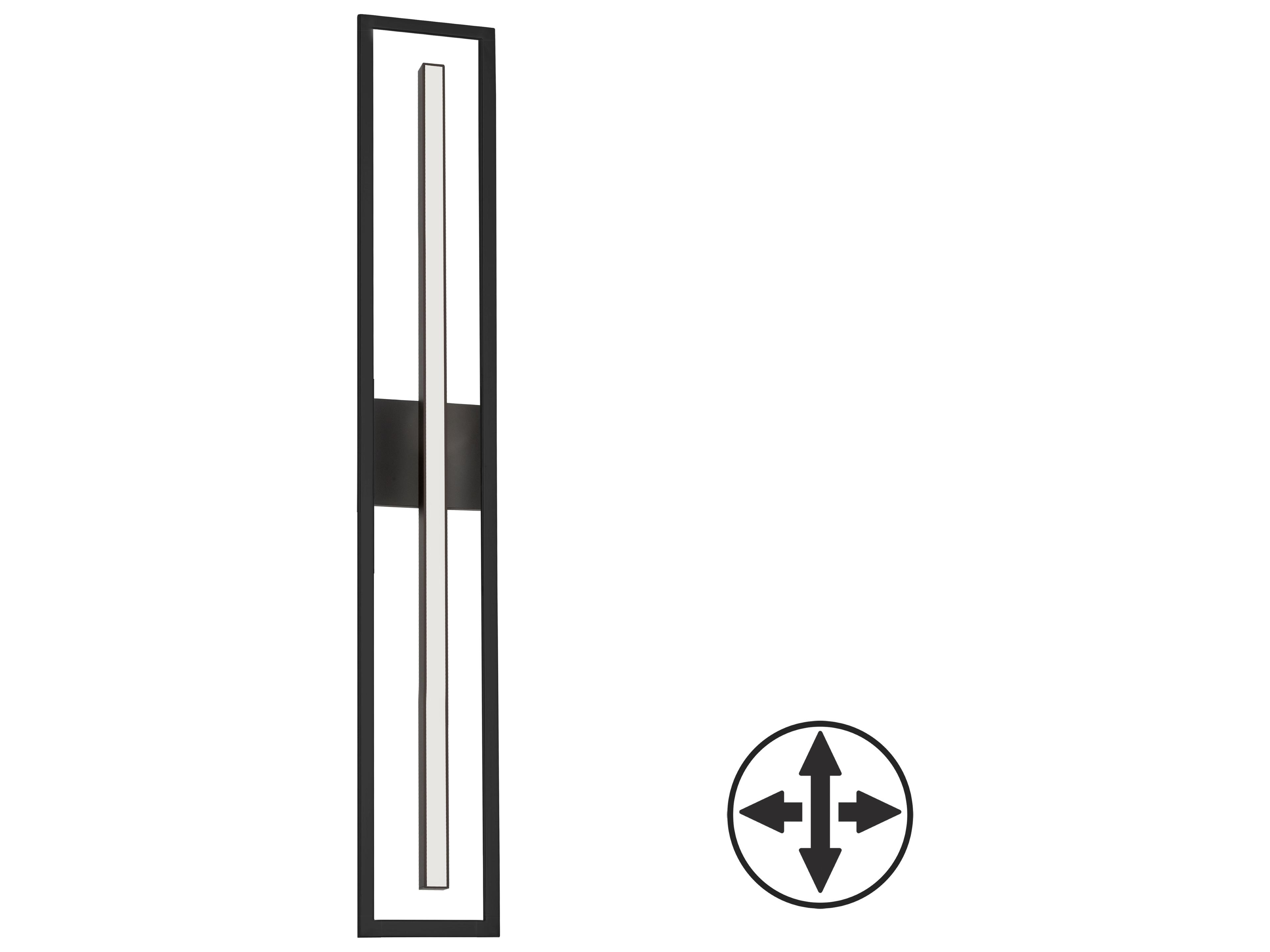 Dainolite Arandel 1-Light Matte Black Vanity Light