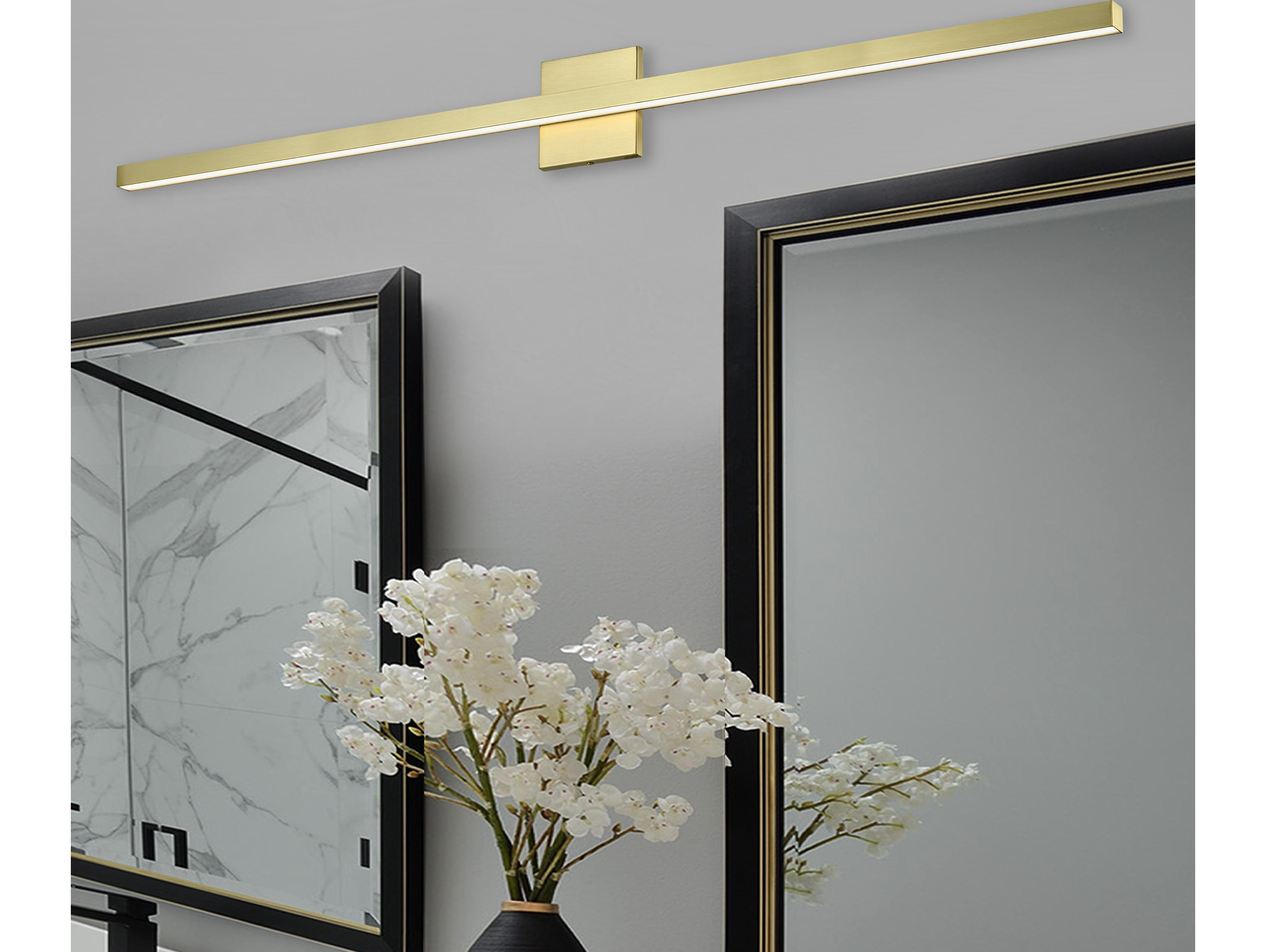 Dainolite Arandel 1-Light Aged Brass Vanity Light