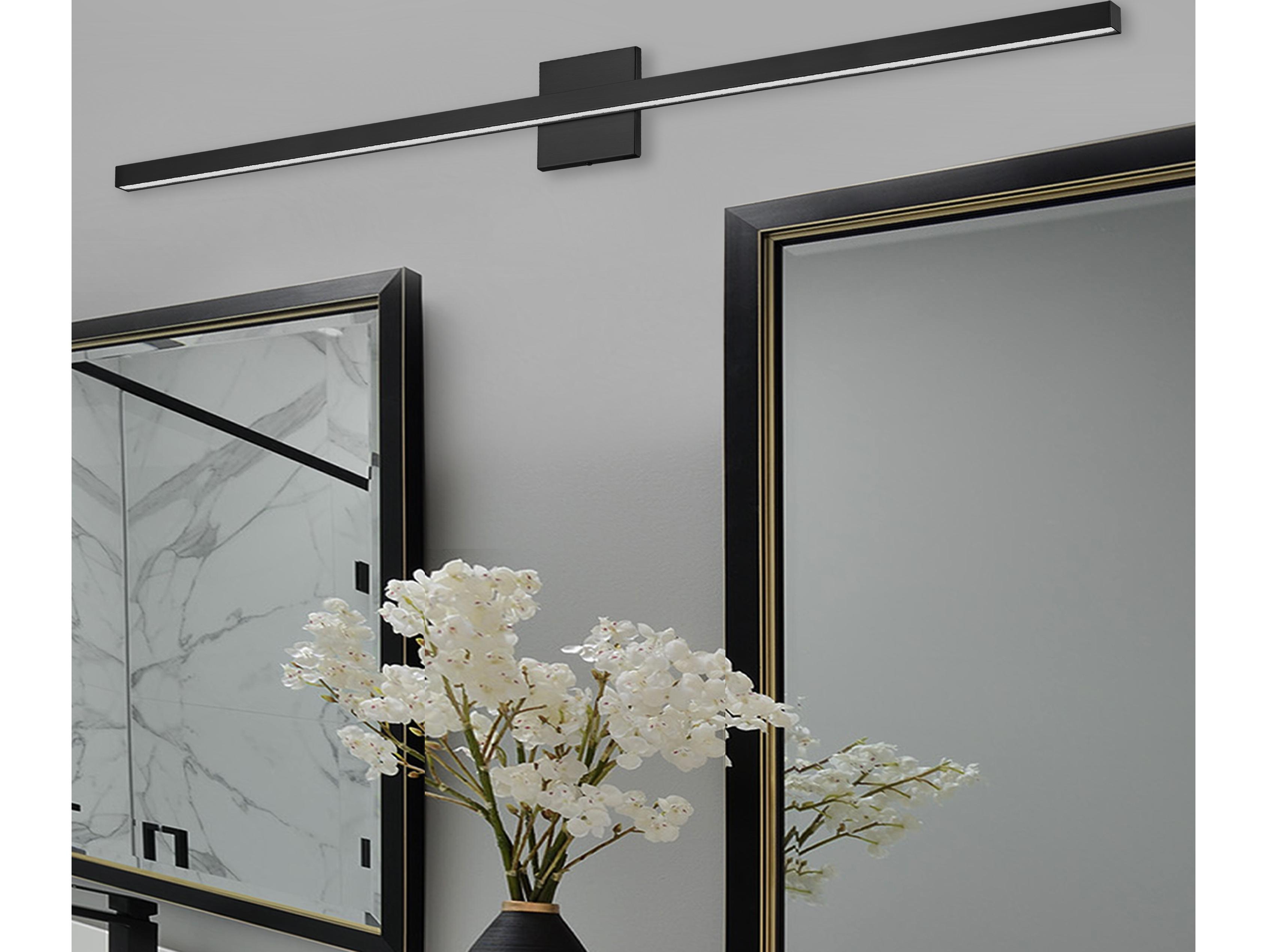 Dainolite Arandel 1-Light Matte Black Vanity Light