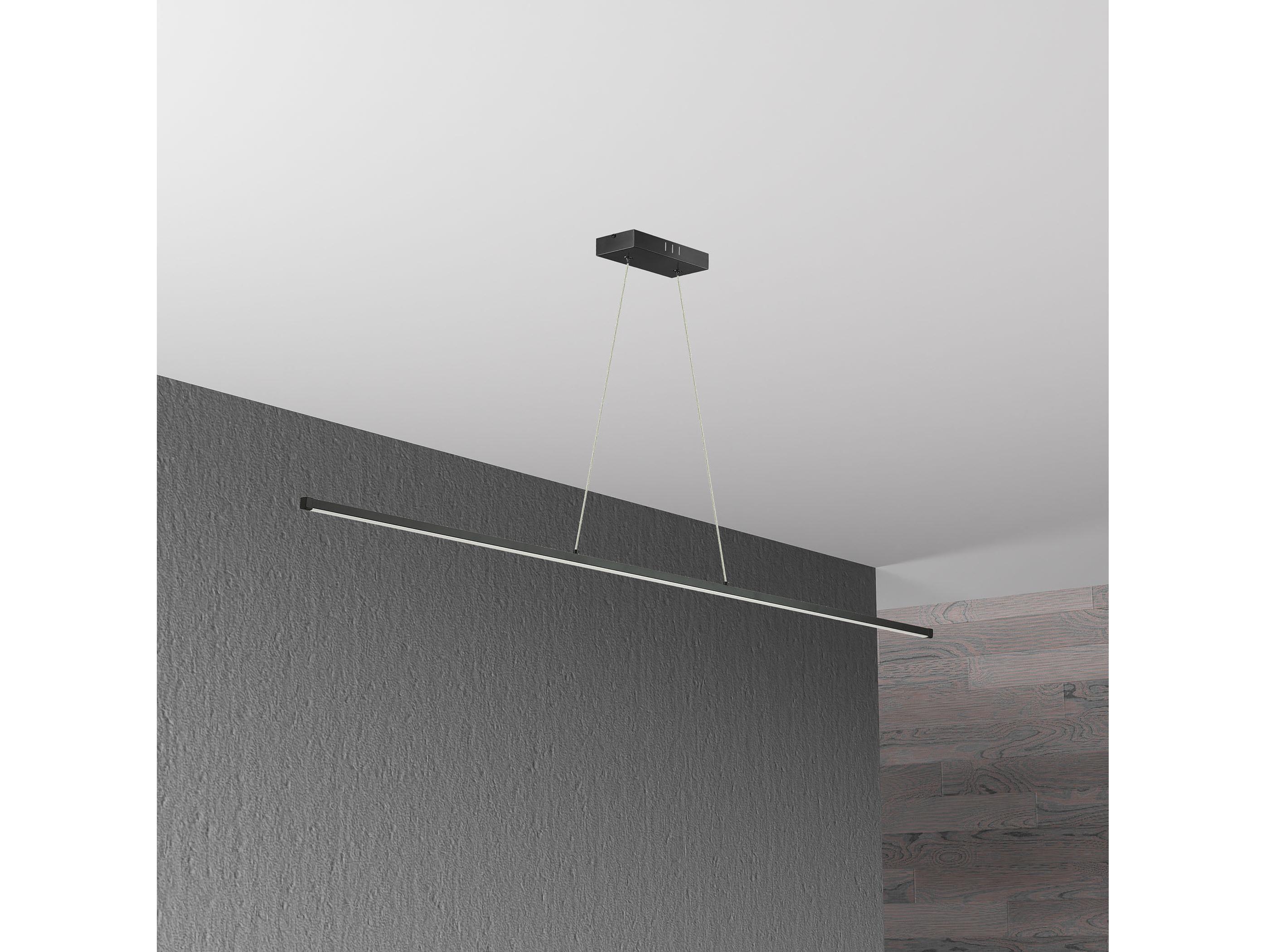 Dainolite Array 1-Light Matte Black Linear Island Pendant