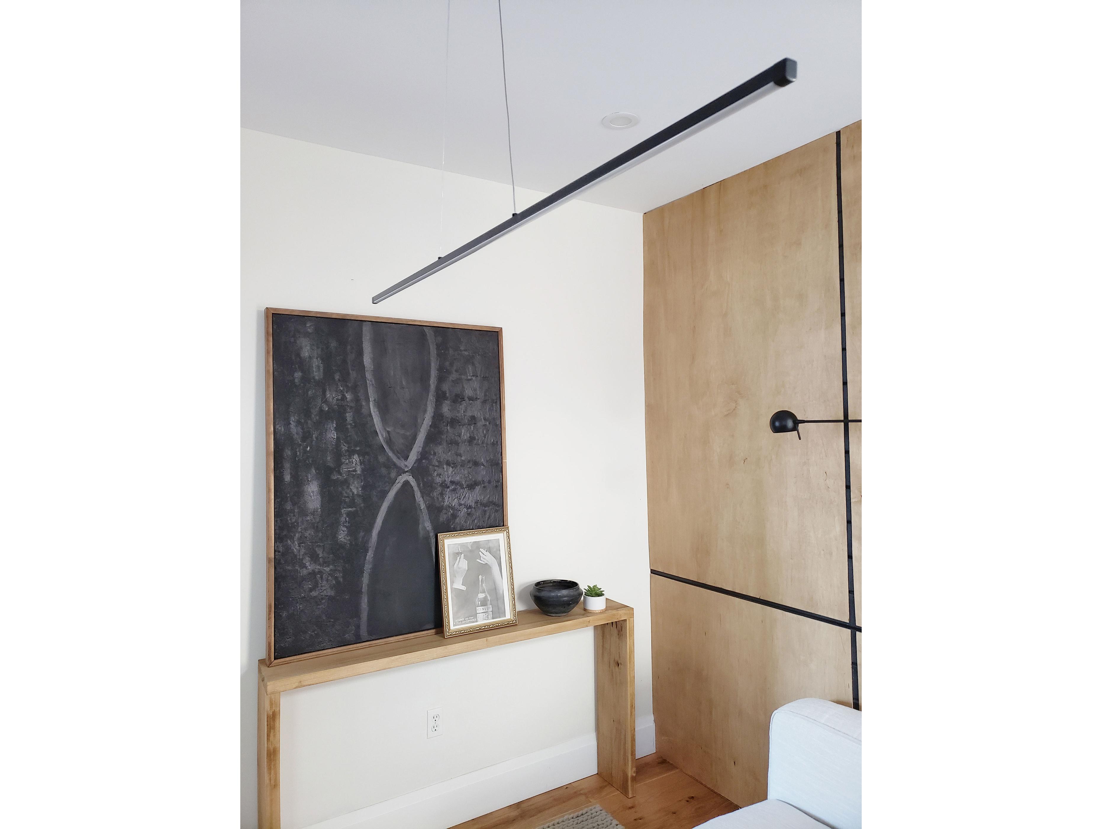 Dainolite Array 1-Light Matte Black Linear Island Pendant