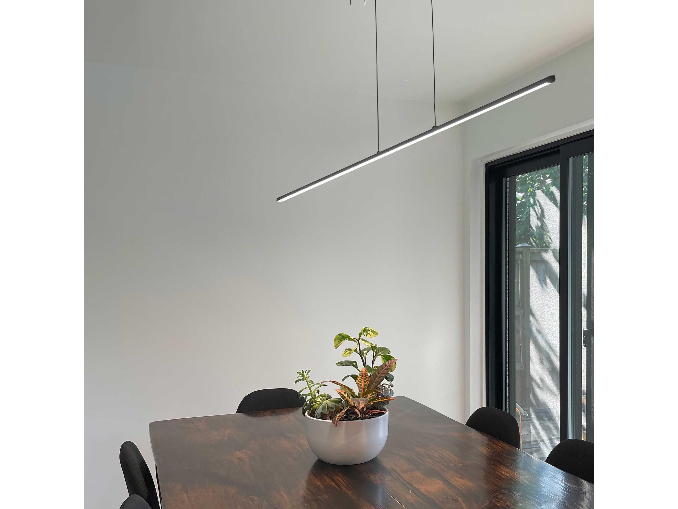 Dainolite Array 1-Light Matte Black Linear Island Pendant