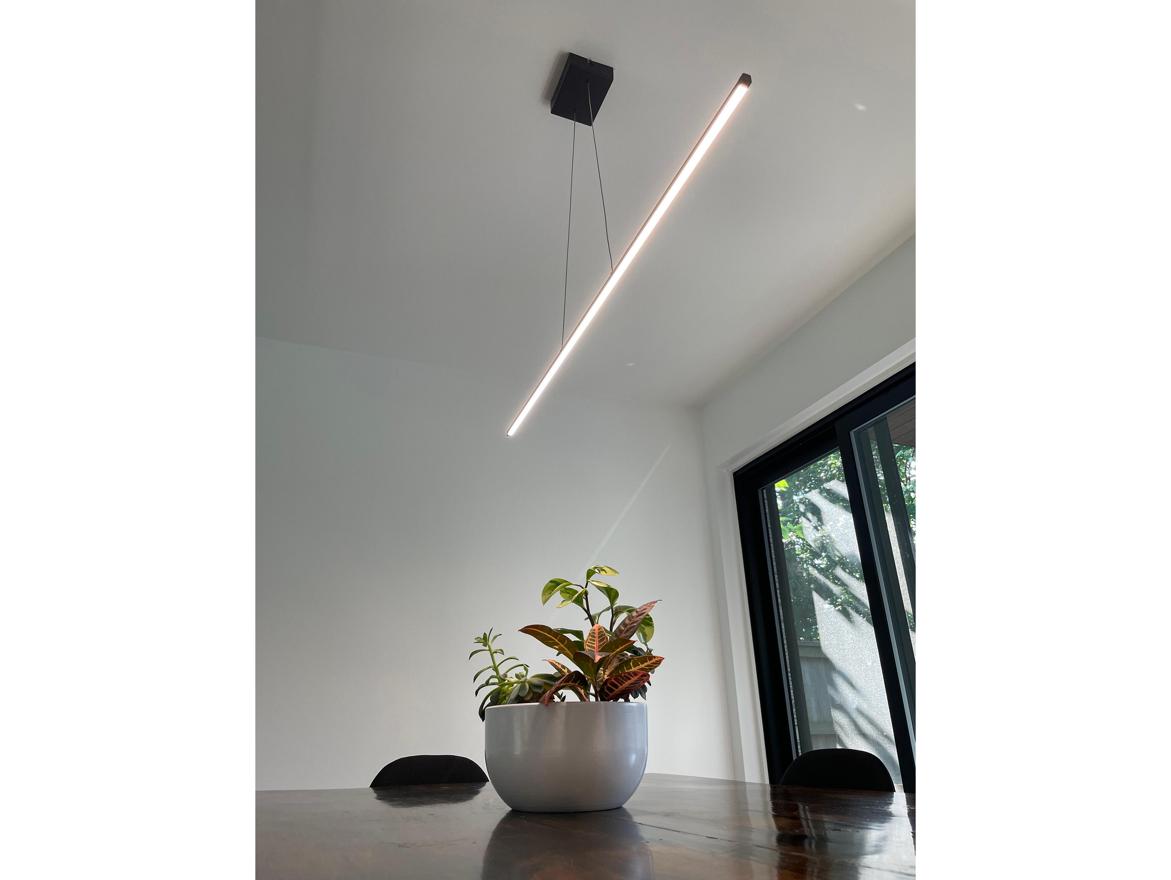 Dainolite Array 1-Light Matte Black Linear Island Pendant