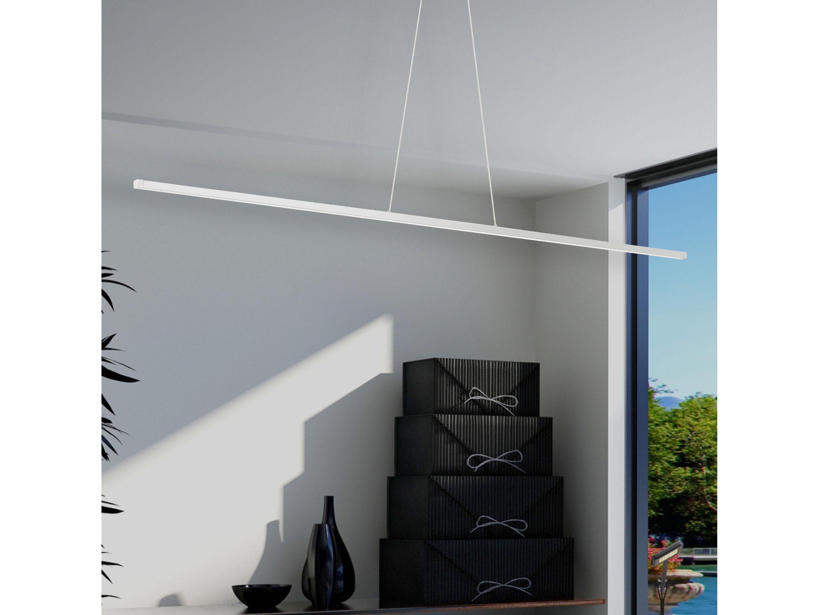 Dainolite Array 1-Light Matte White Linear Island Pendant