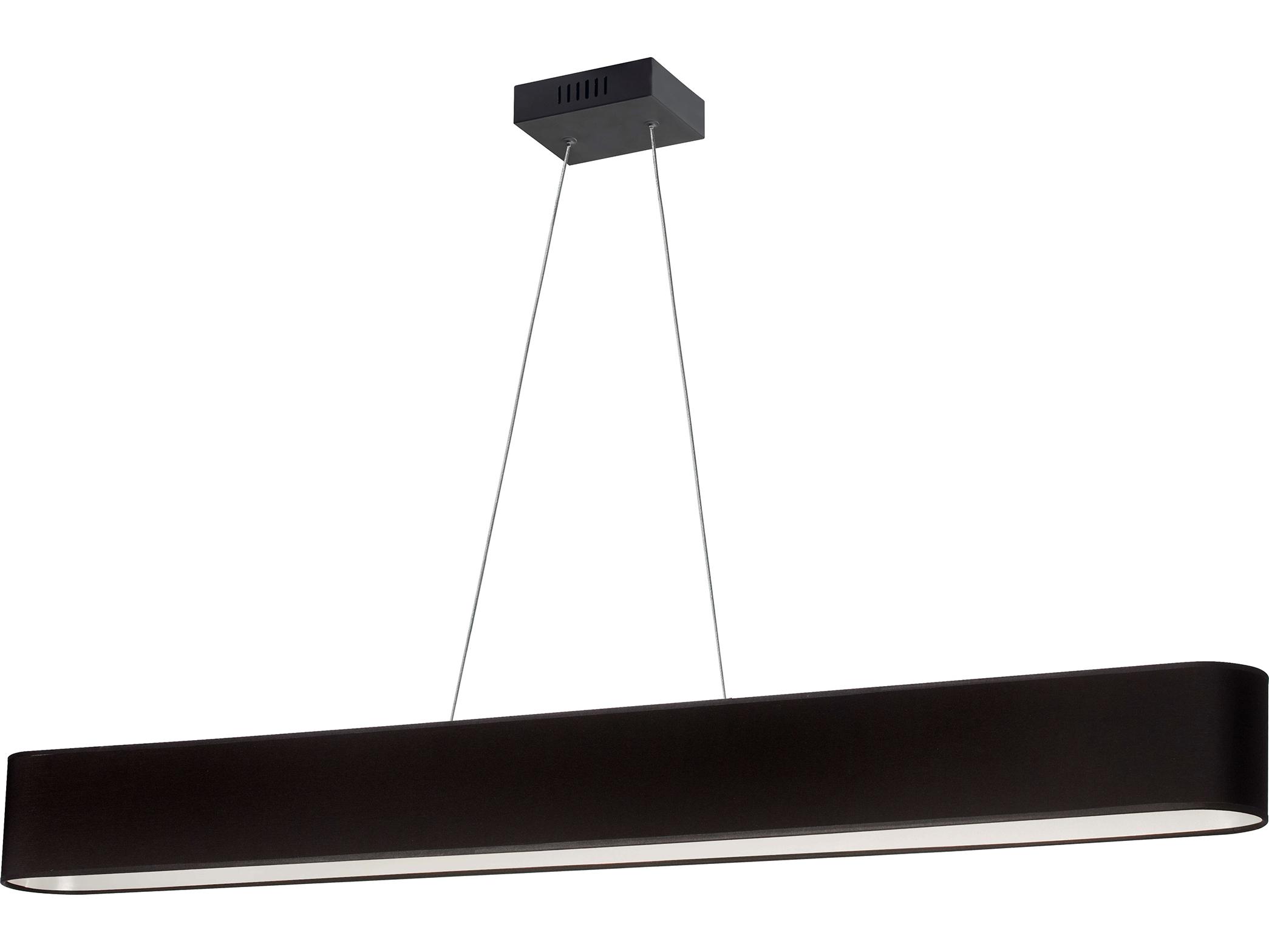 Dainolite Aubrey 1-Light Matte Black Linear Island Pendant