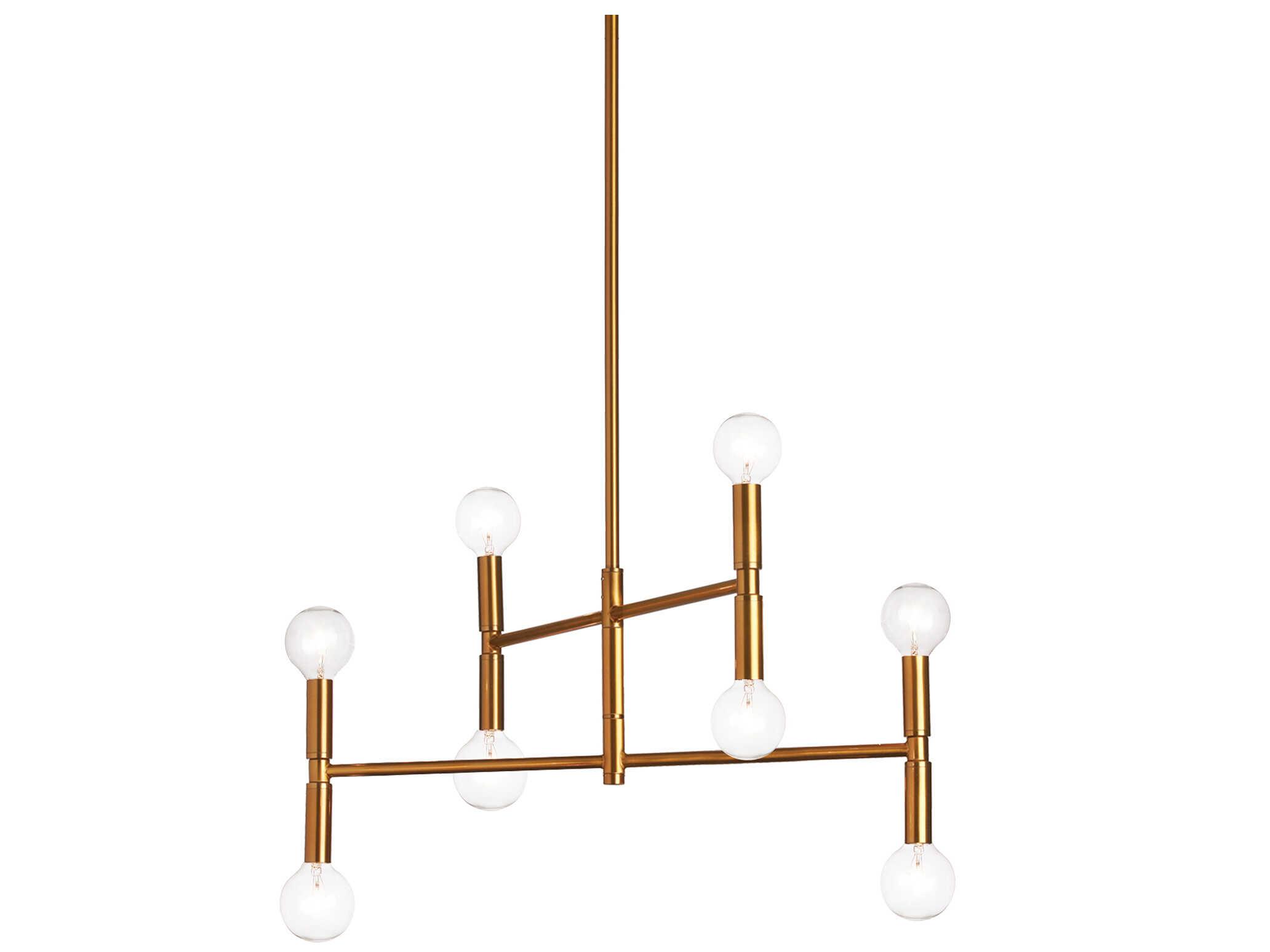 Dainolite Ava 8-Light Vintage Bronze Linear Tiered Chandelier