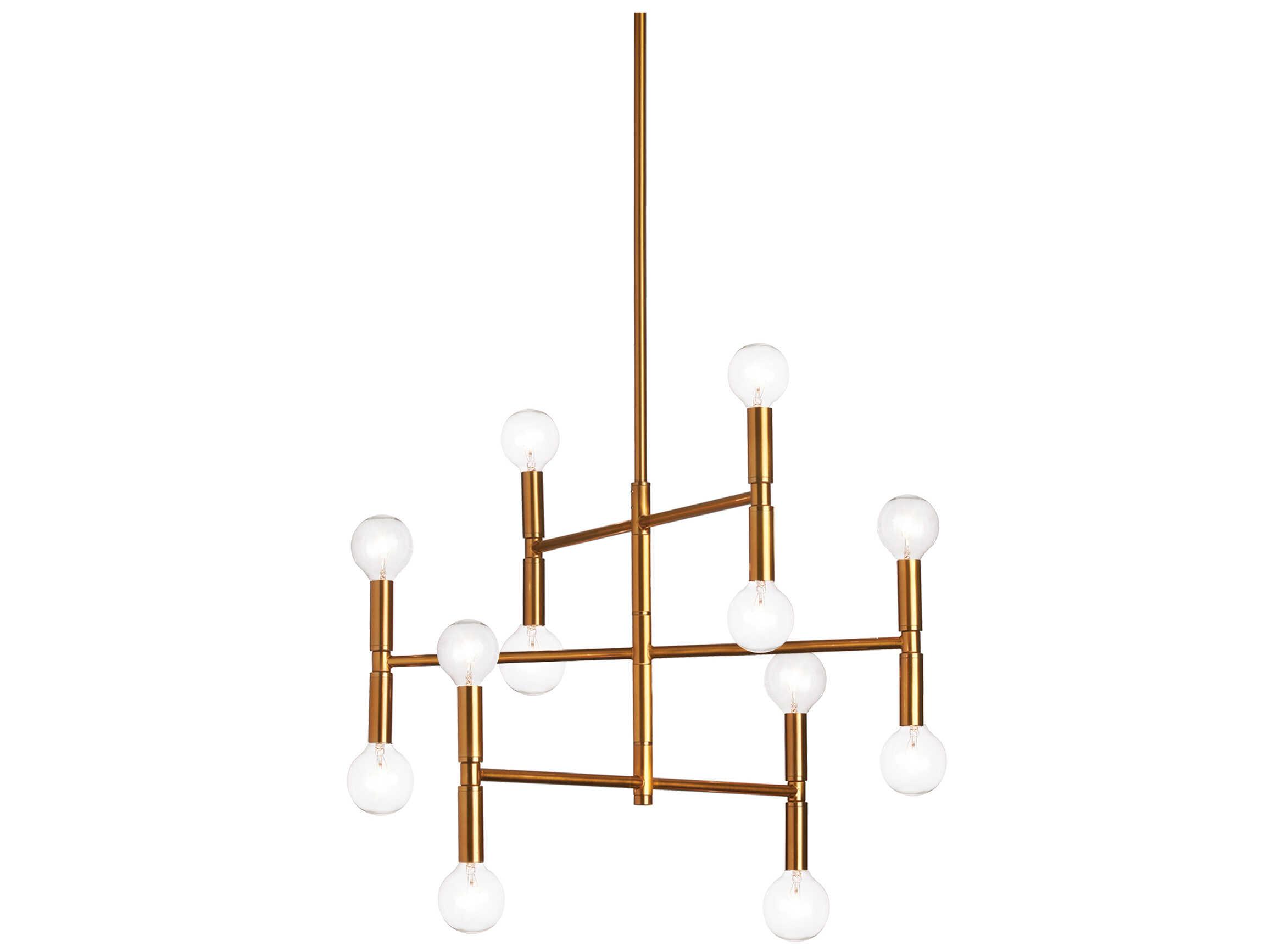 Dainolite Ava 12-Light Vintage Bronze Linear Tiered Chandelier