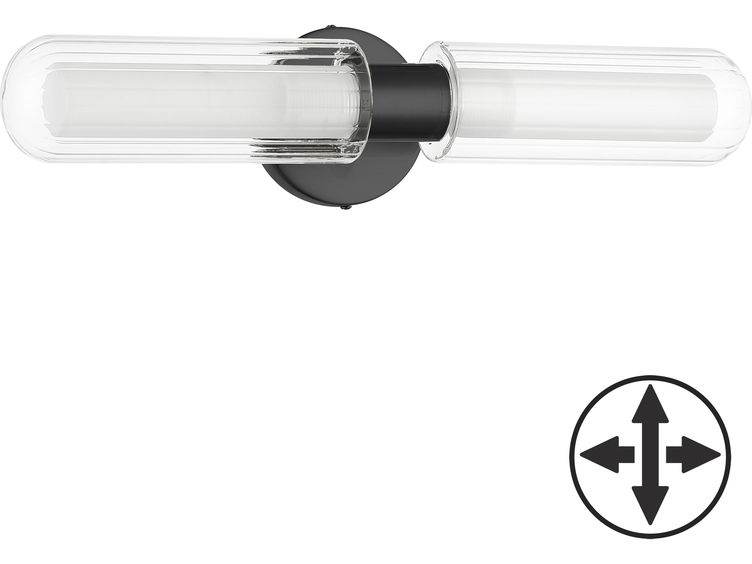 Dainolite Balbina Matte Black Wall Sconce