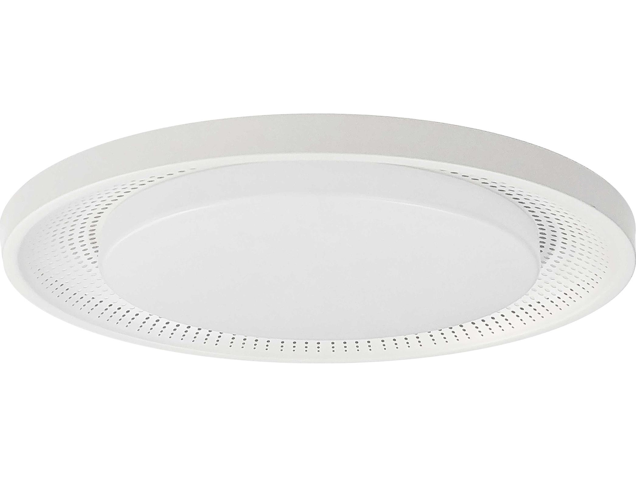 Dainolite Boullier 1-Light Matte White Round Flush Mount