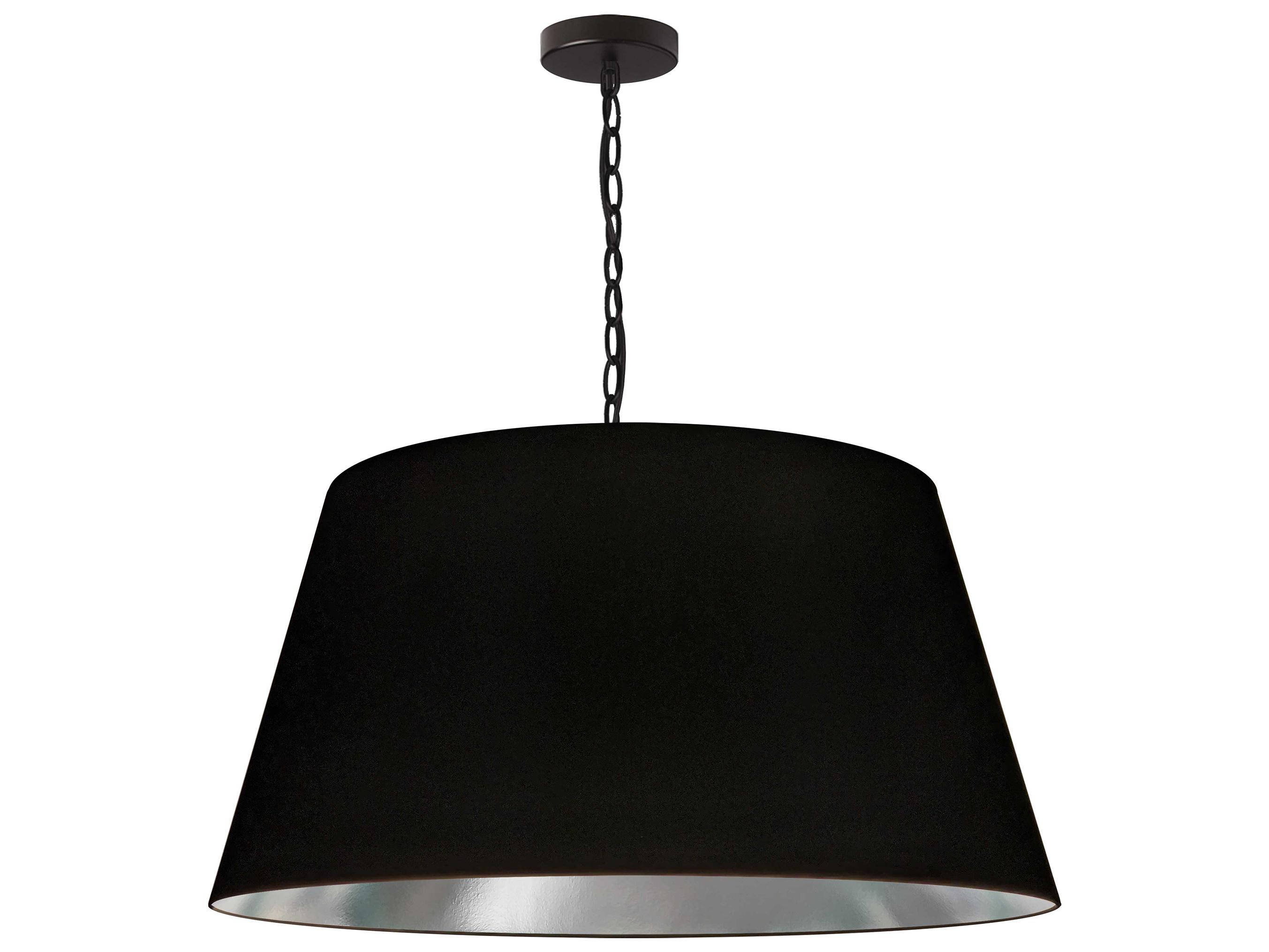 Dainolite Brynn 1-Light Black Silver Pendant
