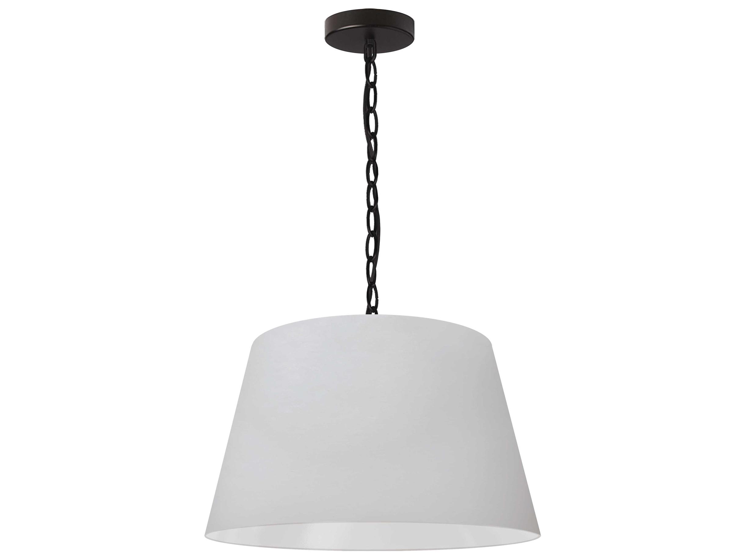 Dainolite Brynn 1-Light Black White Pendant