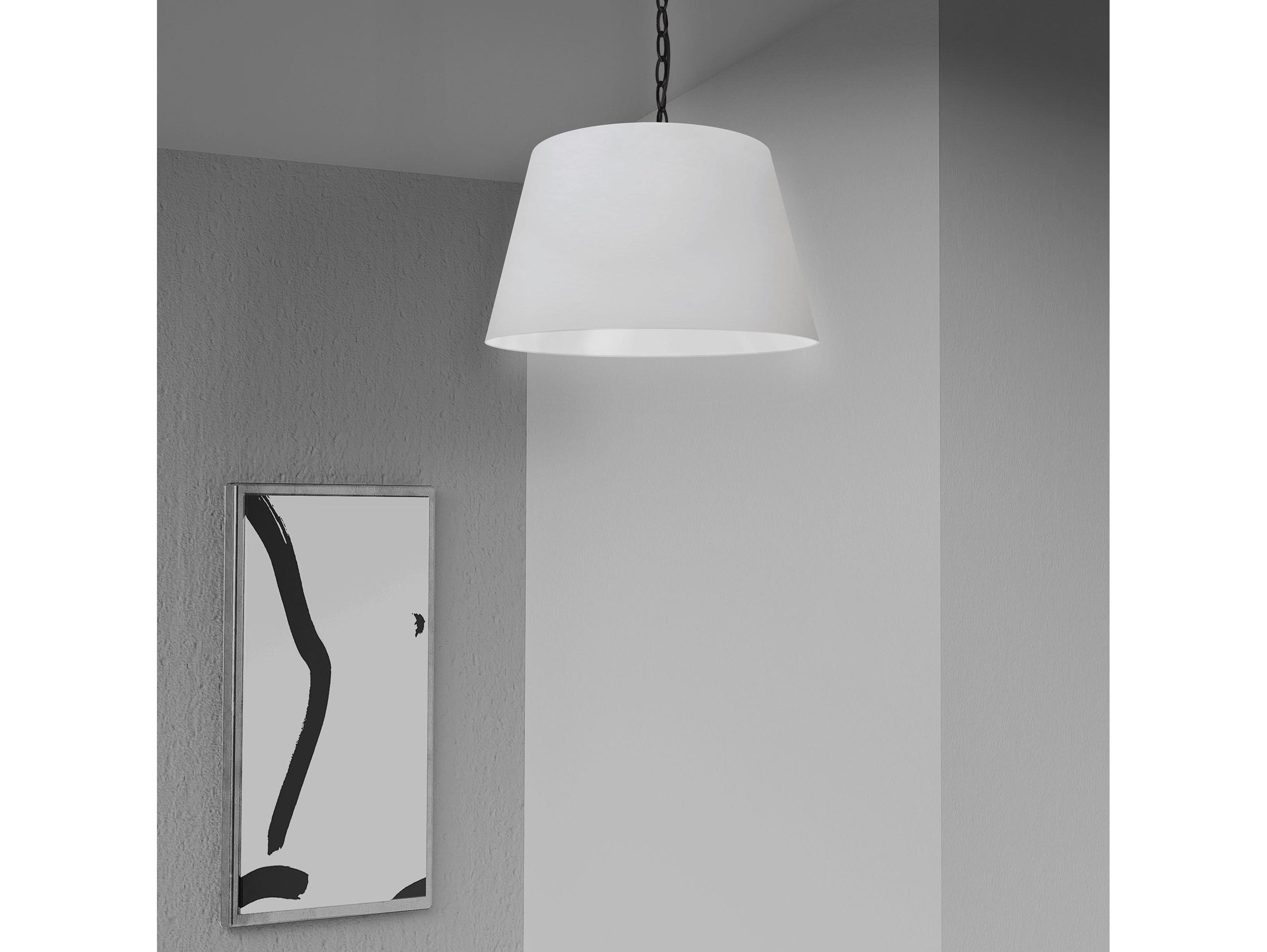 Dainolite Brynn 1-Light Black White Pendant