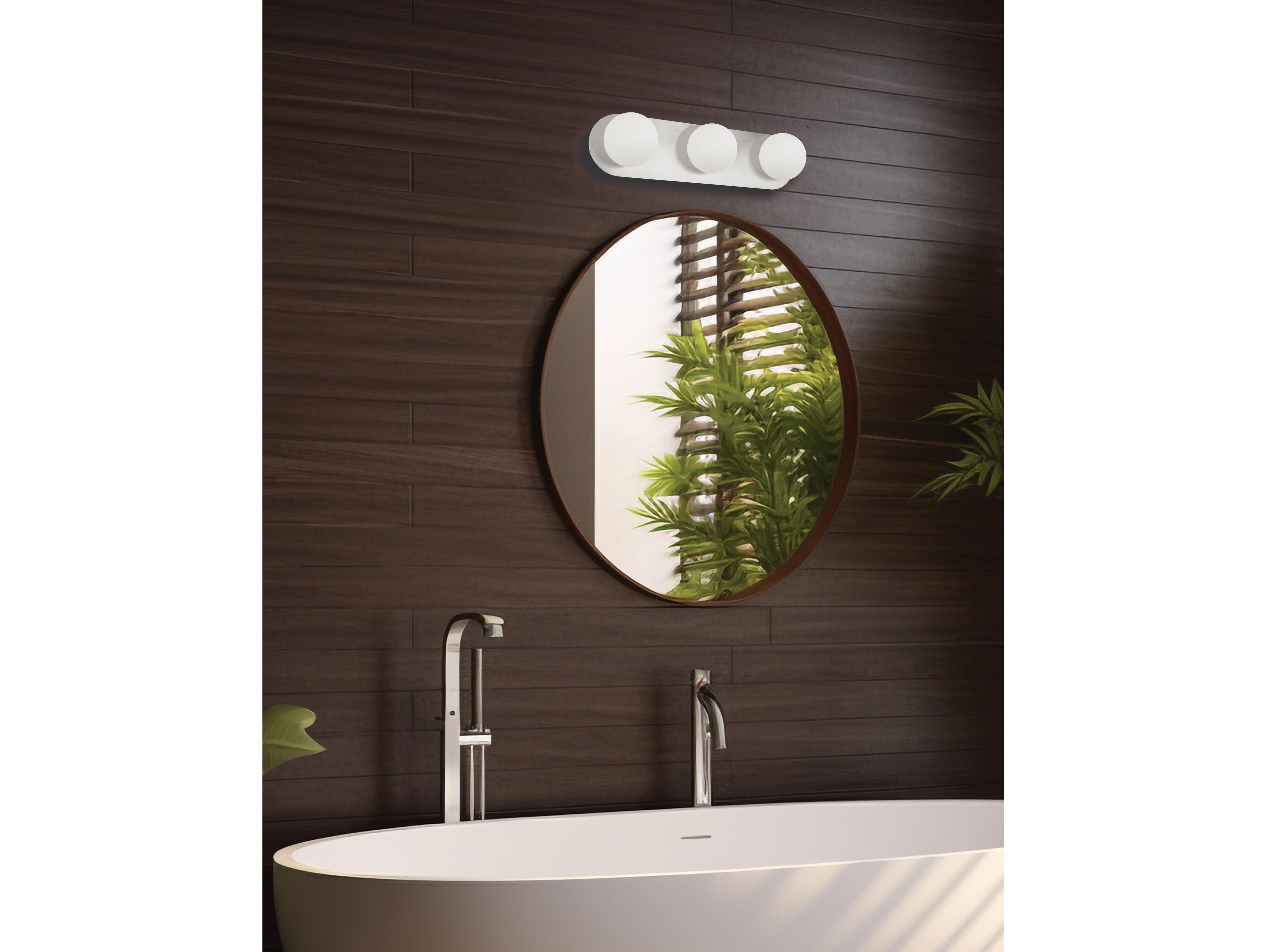 Dainolite Burlat 3-Light Polished Chrome Vanity Light