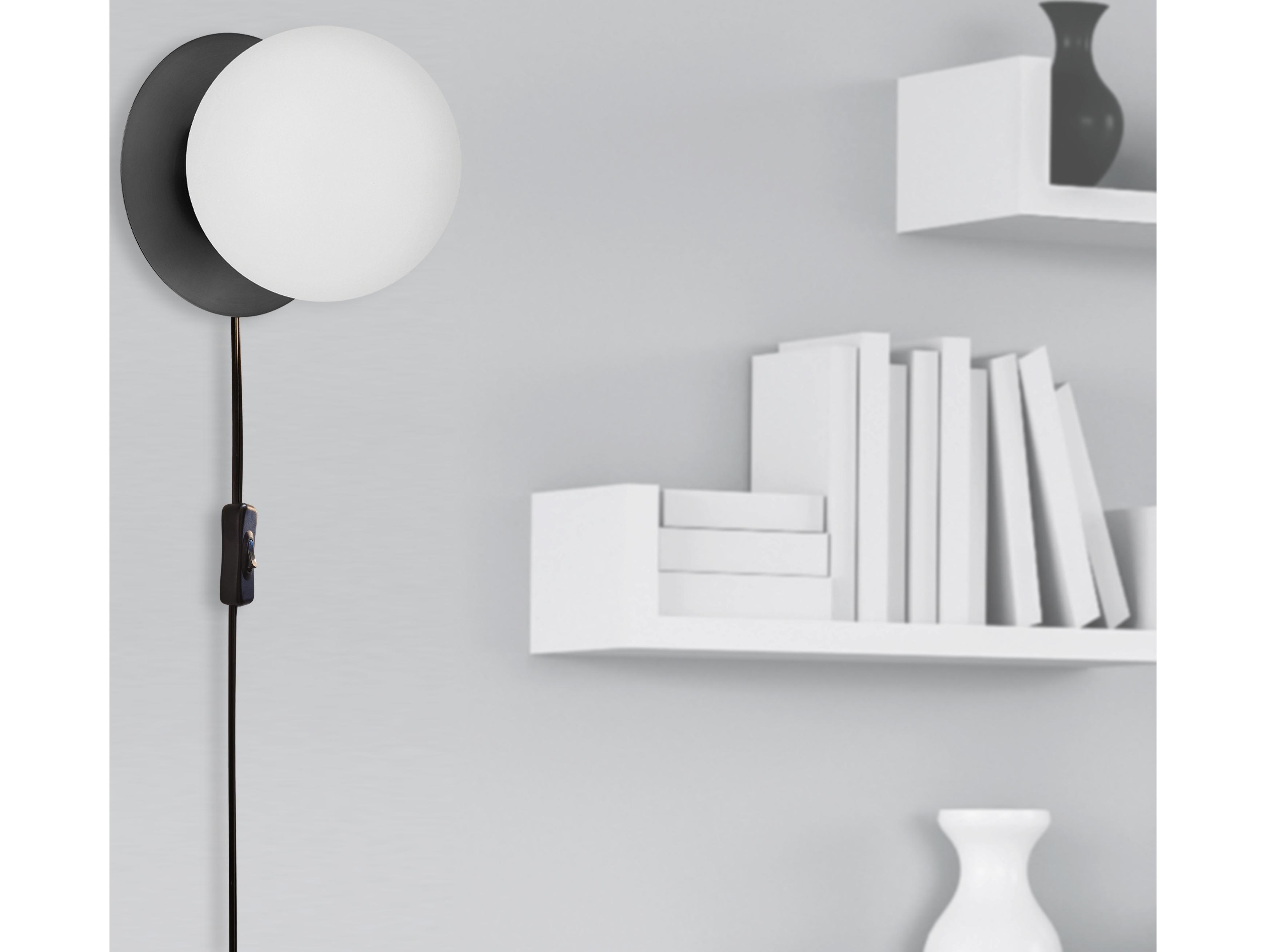 Dainolite Burlat 1-Light Matte Black Wall Sconce