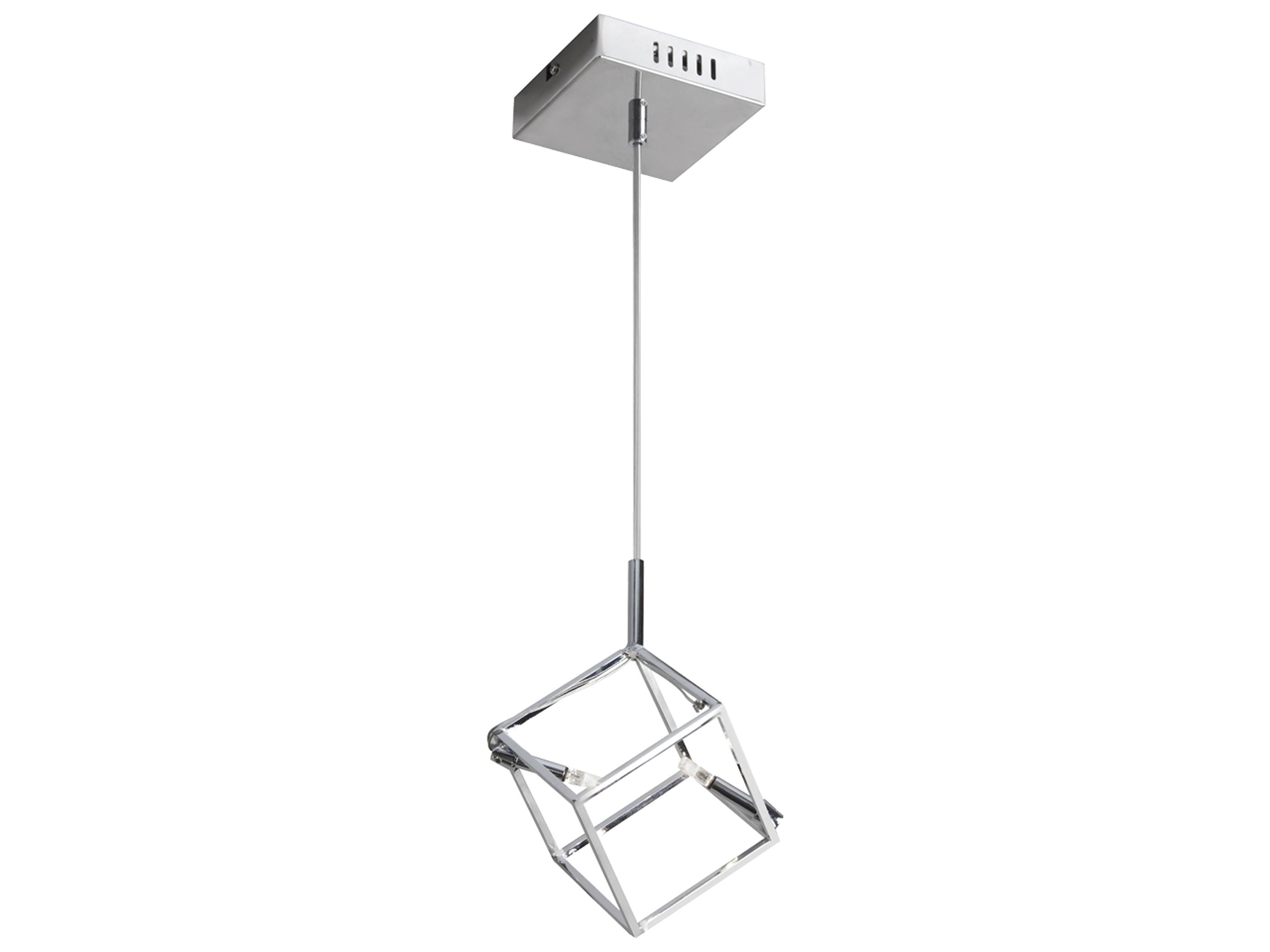 Dainolite Cubo 2-Light Polished Chrome Geometric Mini Pendant