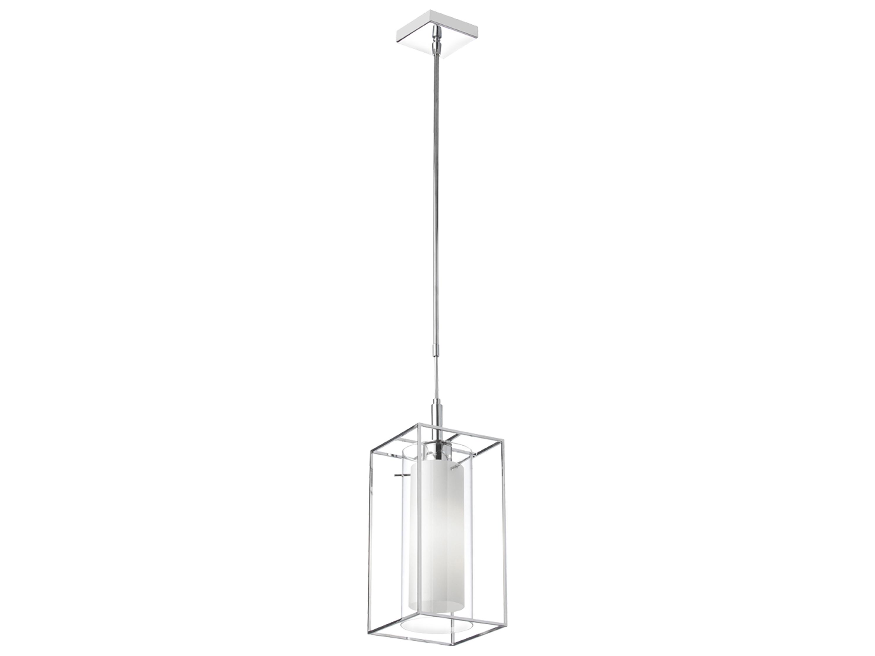 Dainolite Cubo 1-Light Polished Chrome Geometric Mini Pendant