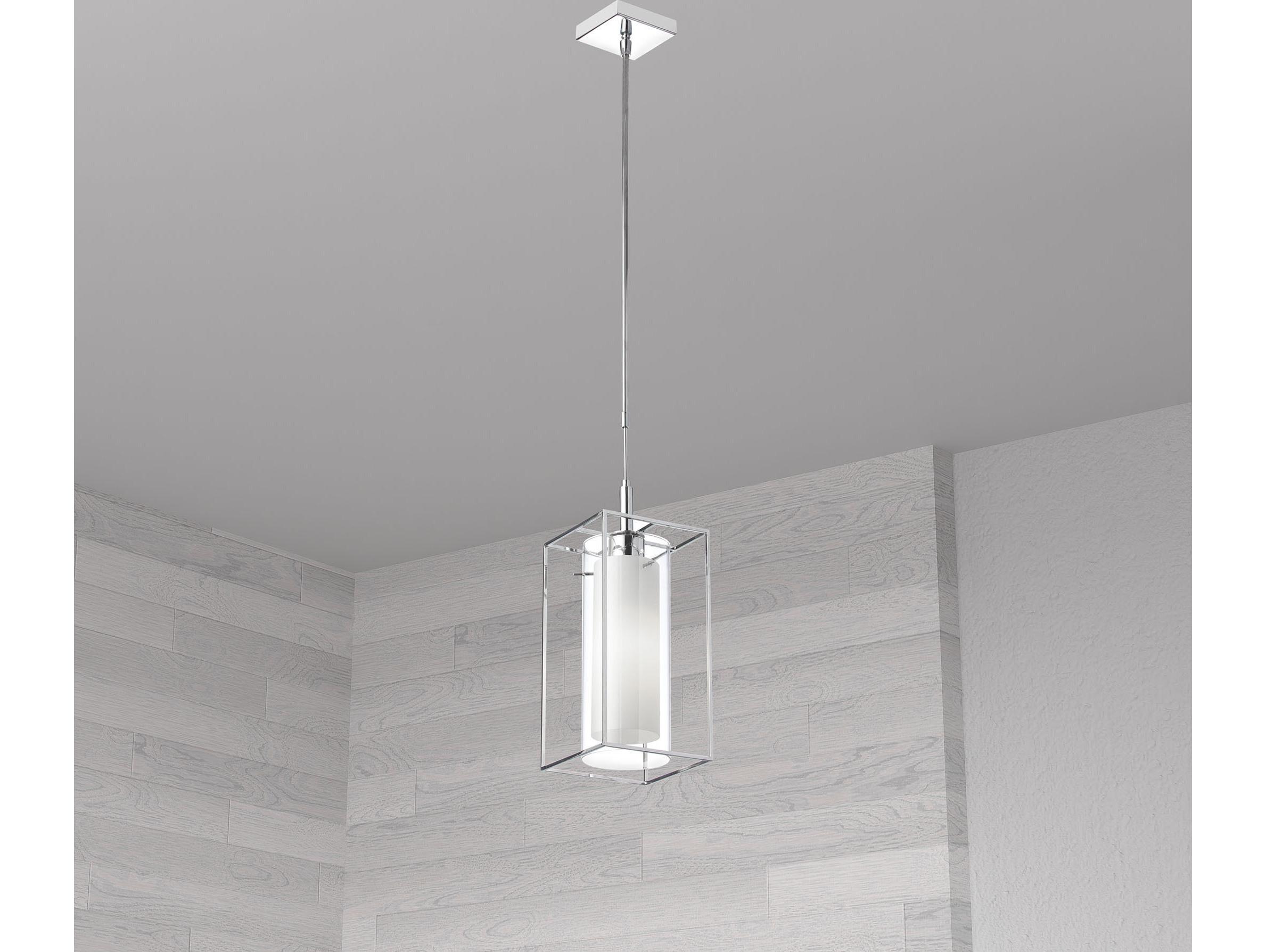 Dainolite Cubo 1-Light Polished Chrome Geometric Mini Pendant
