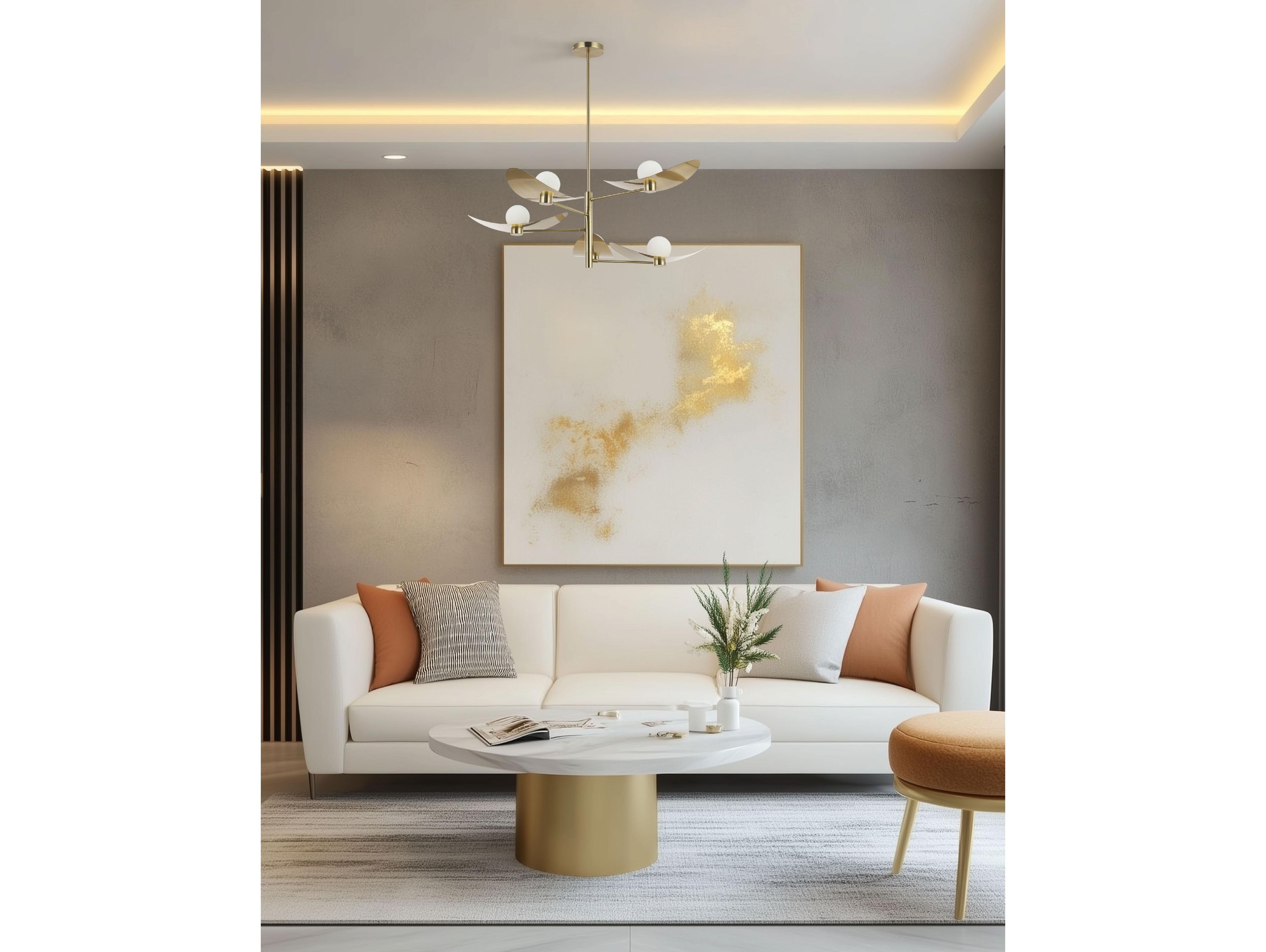 Dainolite Christobel 5-Light Aged Brass Chandelier