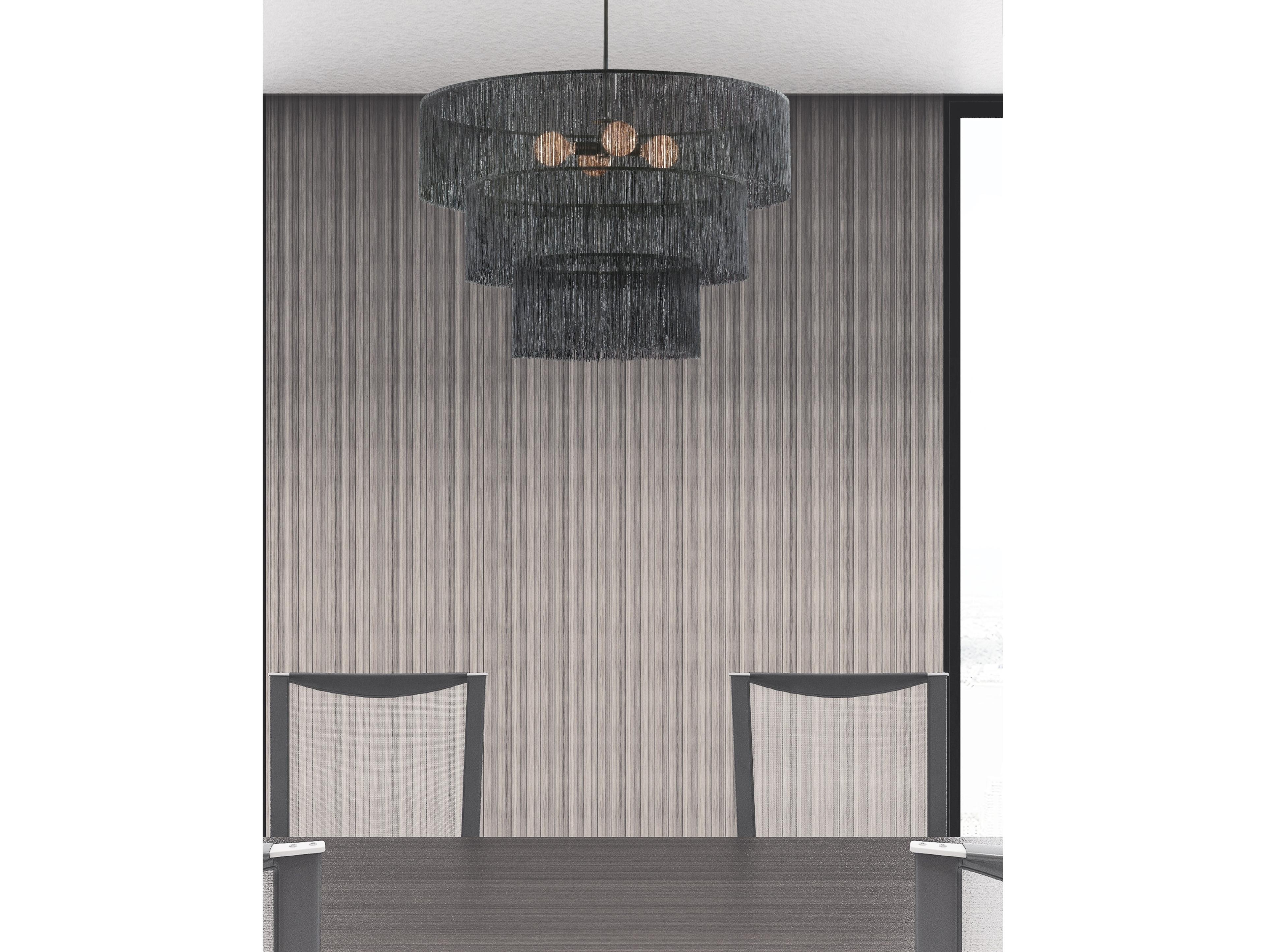 Dainolite Cadelaria 4-Light Black Matte Tiered Chandelier