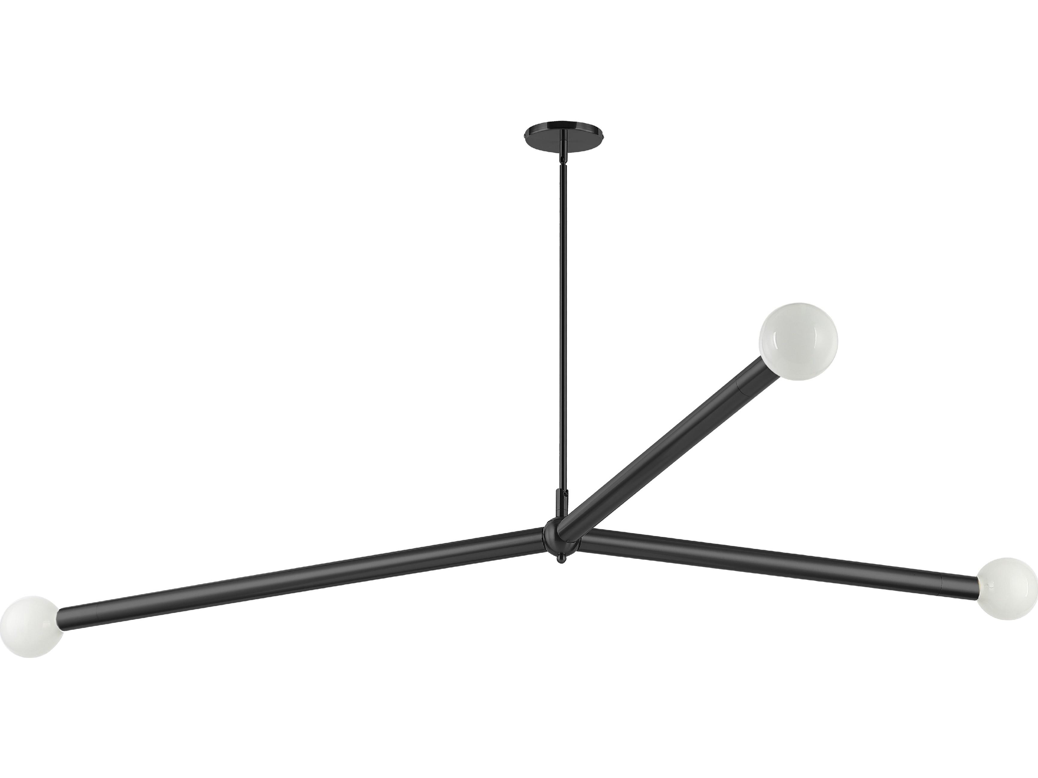 Dainolite Cerberus 3-Light Matte Black Island Pendant