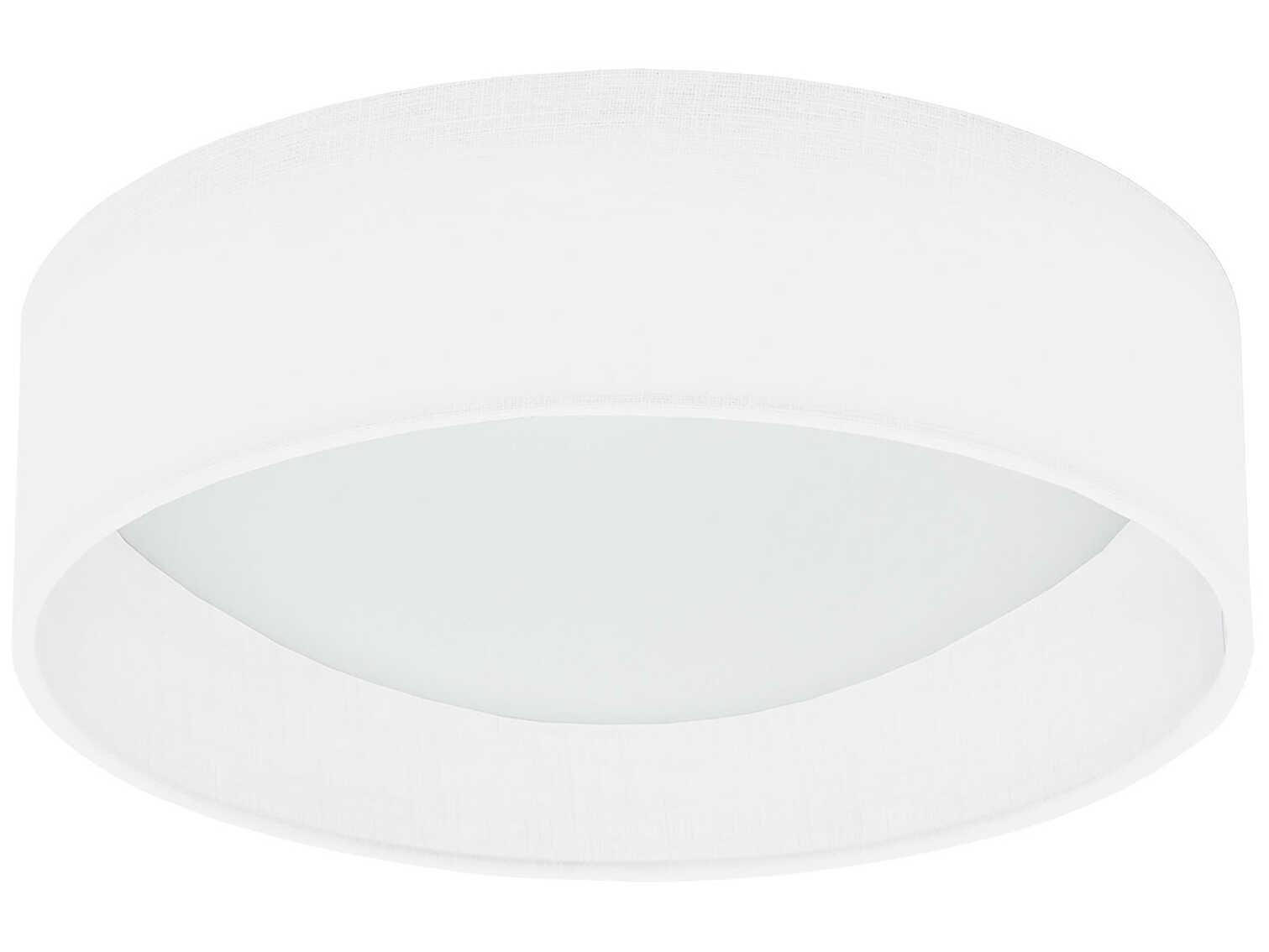 Dainolite Corinne 1-Light Ivory White Drum Flush Mount